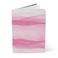 Pink Watercolor Waves Hardcover Journal -  Lined Notebook for Journaling, Planning & Gifts
