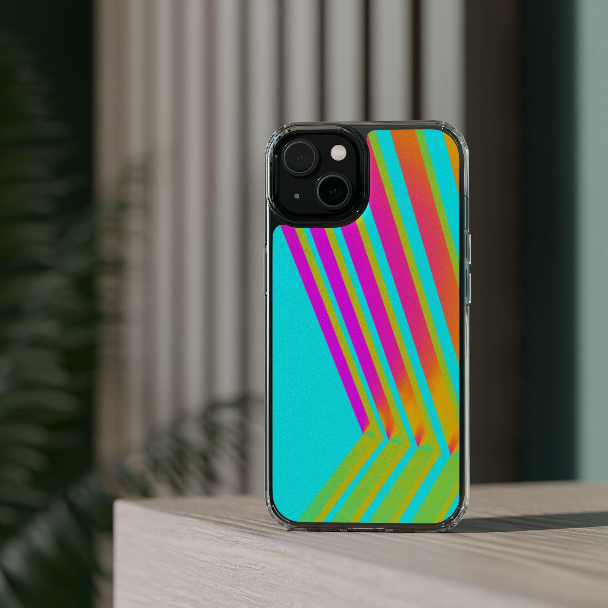 Abstract Pattern With Vibrant Color Clear Cases