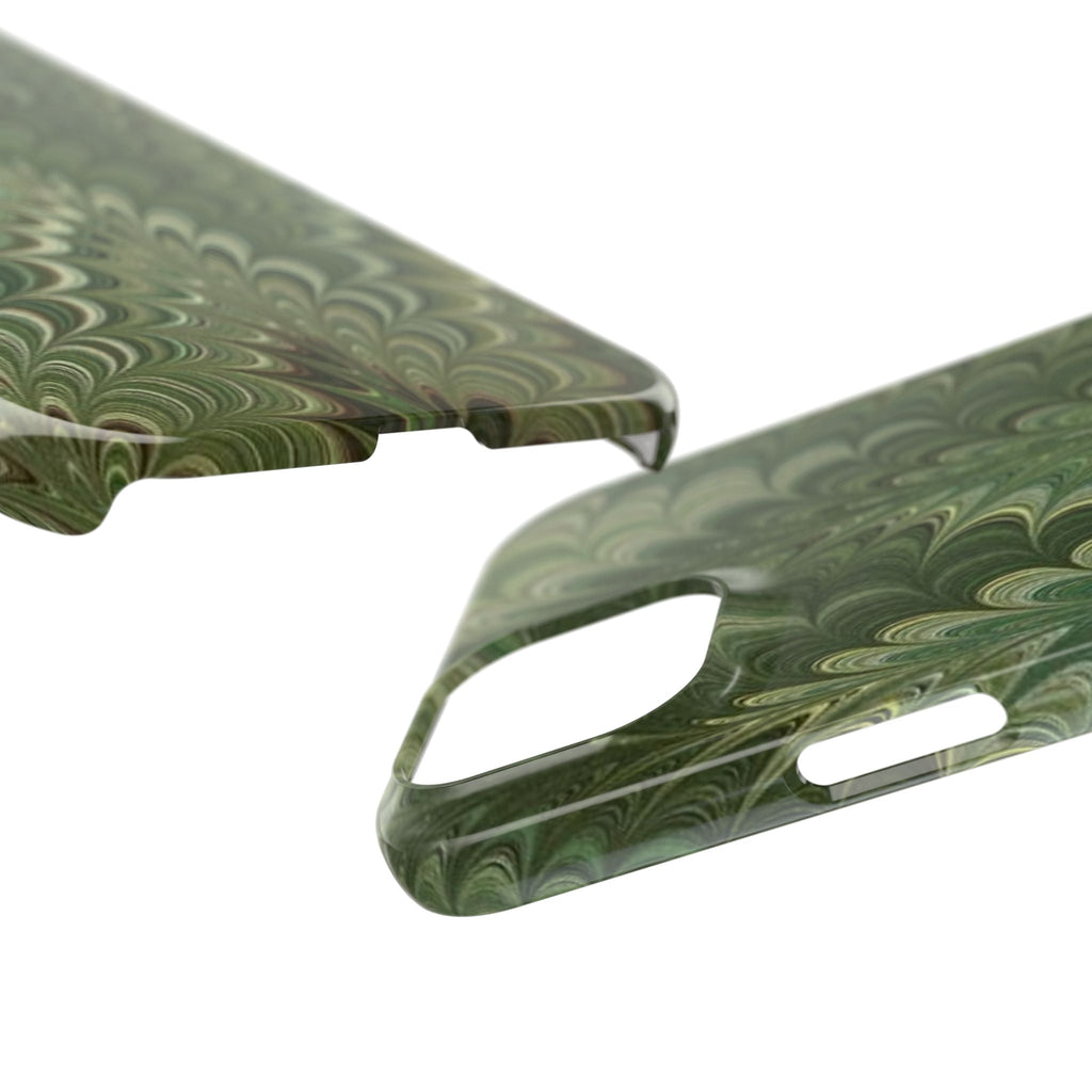 Green Marbled Phone Case