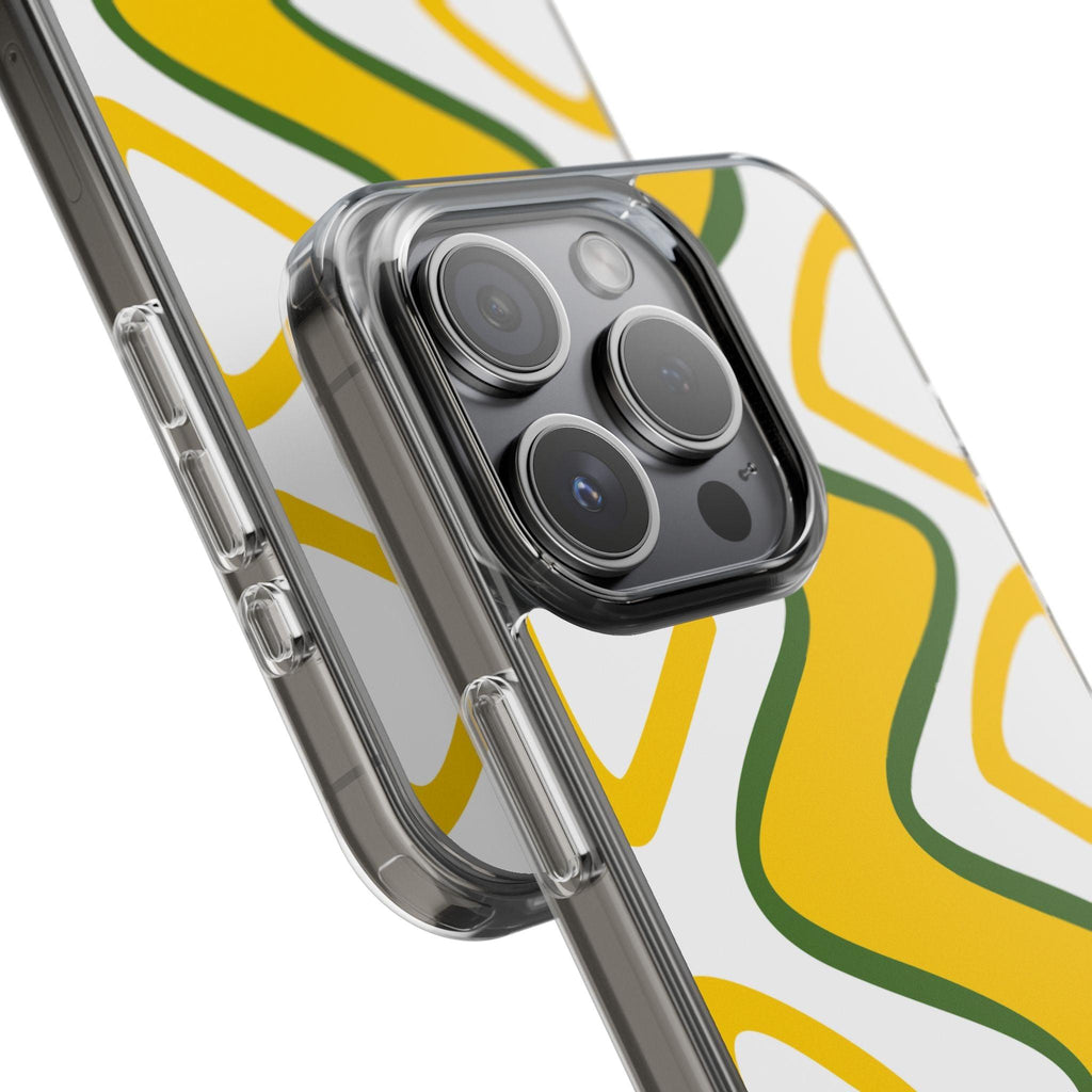 Bright Yellow Abstract With Shape Clear Cases