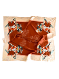 Poppy Cowgirl Large 100% Mulberry Silk 35x35: Wild Rag Western Red Scarf