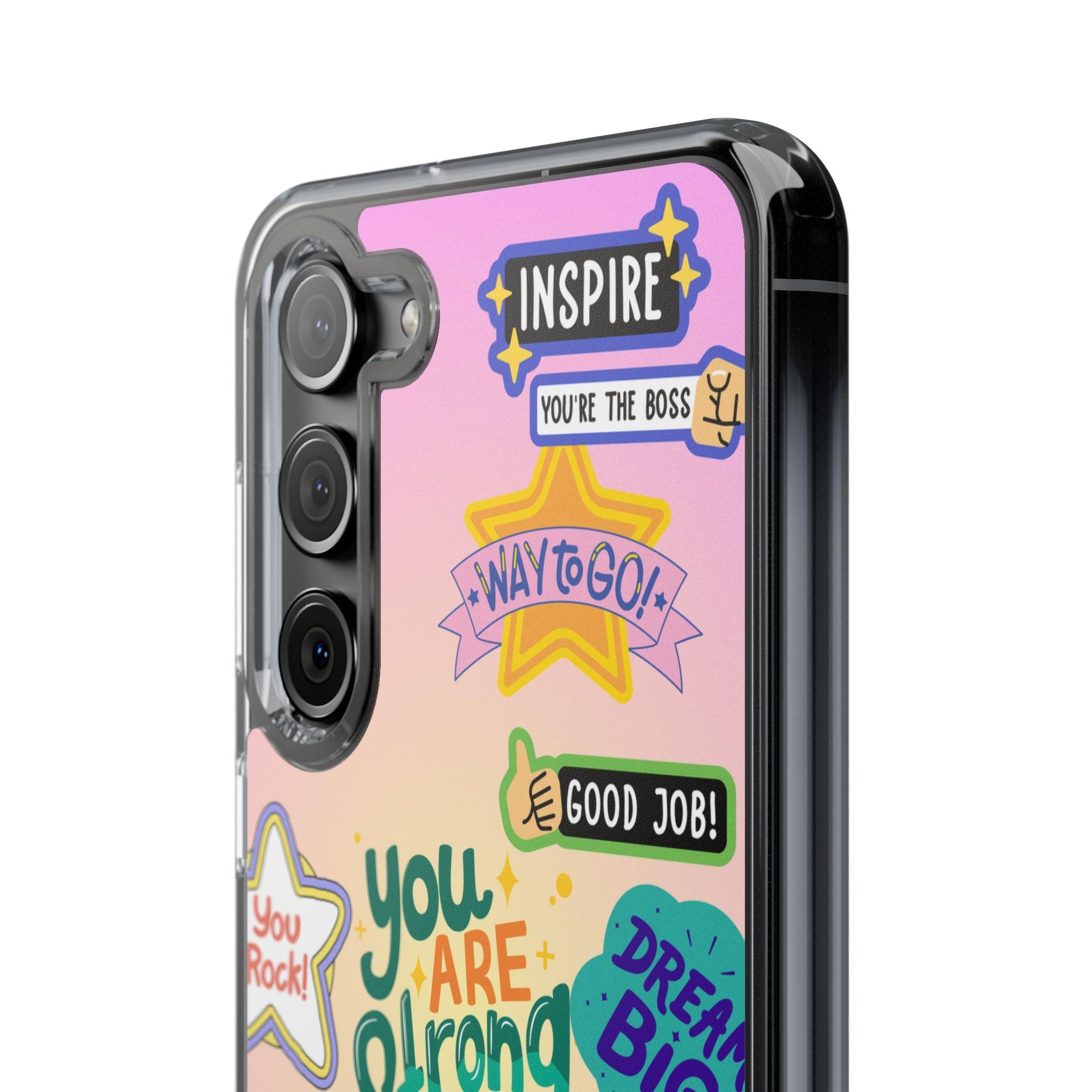 Motivational Stickers Clear Case