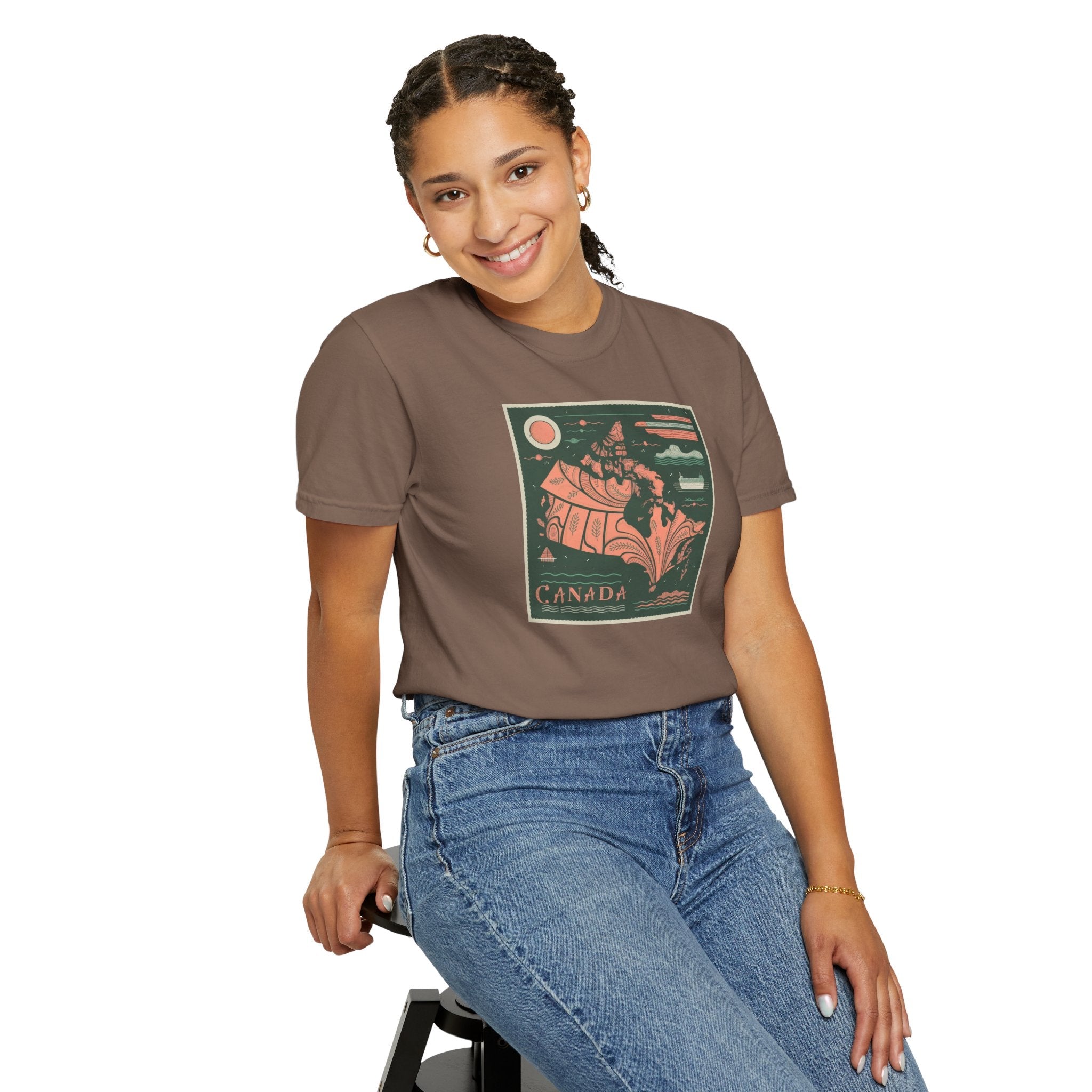 Map Of Canada Tee - Canada Day Celebration Comfort Colors - DipaliZ