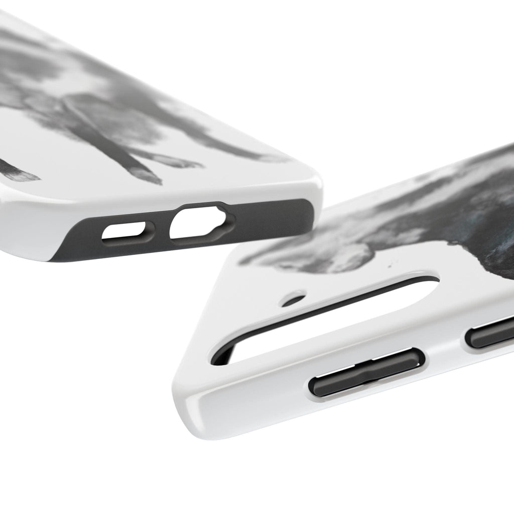 Black and White Dog Printed Tough Phone Cases
