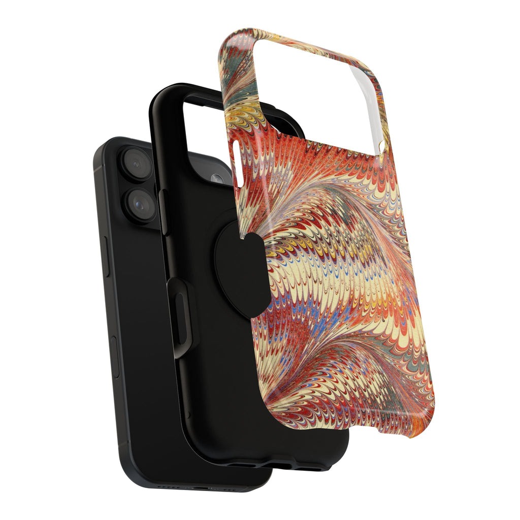 Rust and Gold Italian Vintage Marble Design Durable Phone Case for Apple + Samsung