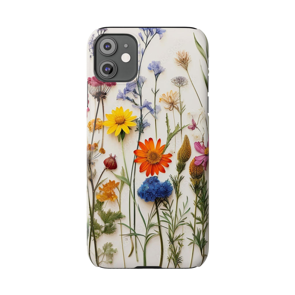 Floral Phone Cases, Slim Protective Cover, Pressed Flowers Design, iPhone 17 Case, Botanical Phone Accessories, Floral Theme Phone Case