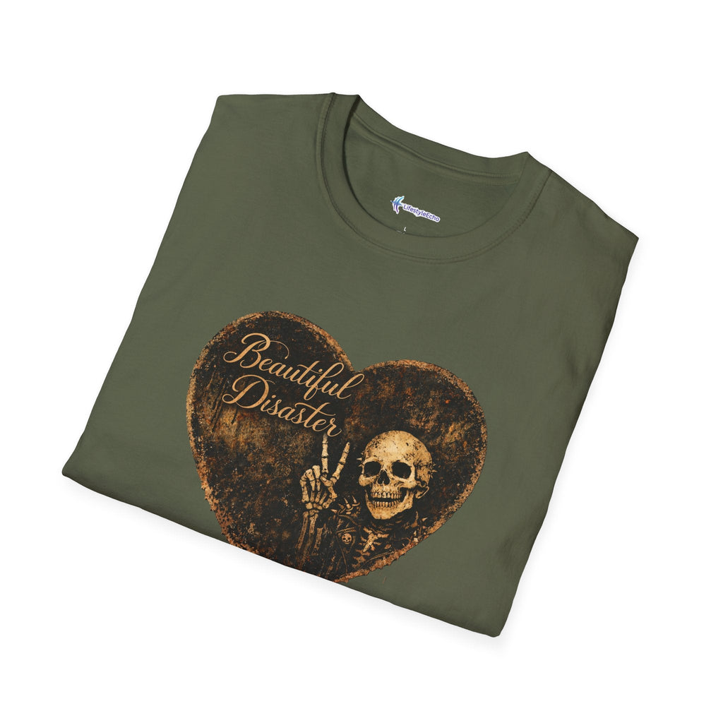 Beautiful Disaster Heart T-Shirt — Heart Graphic 'Beautiful Disaster' Tee