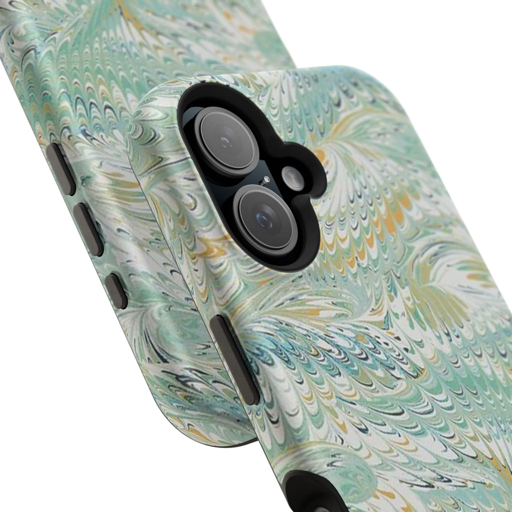 Mint Green Marbled Swirl Phone Case - Dual Layer