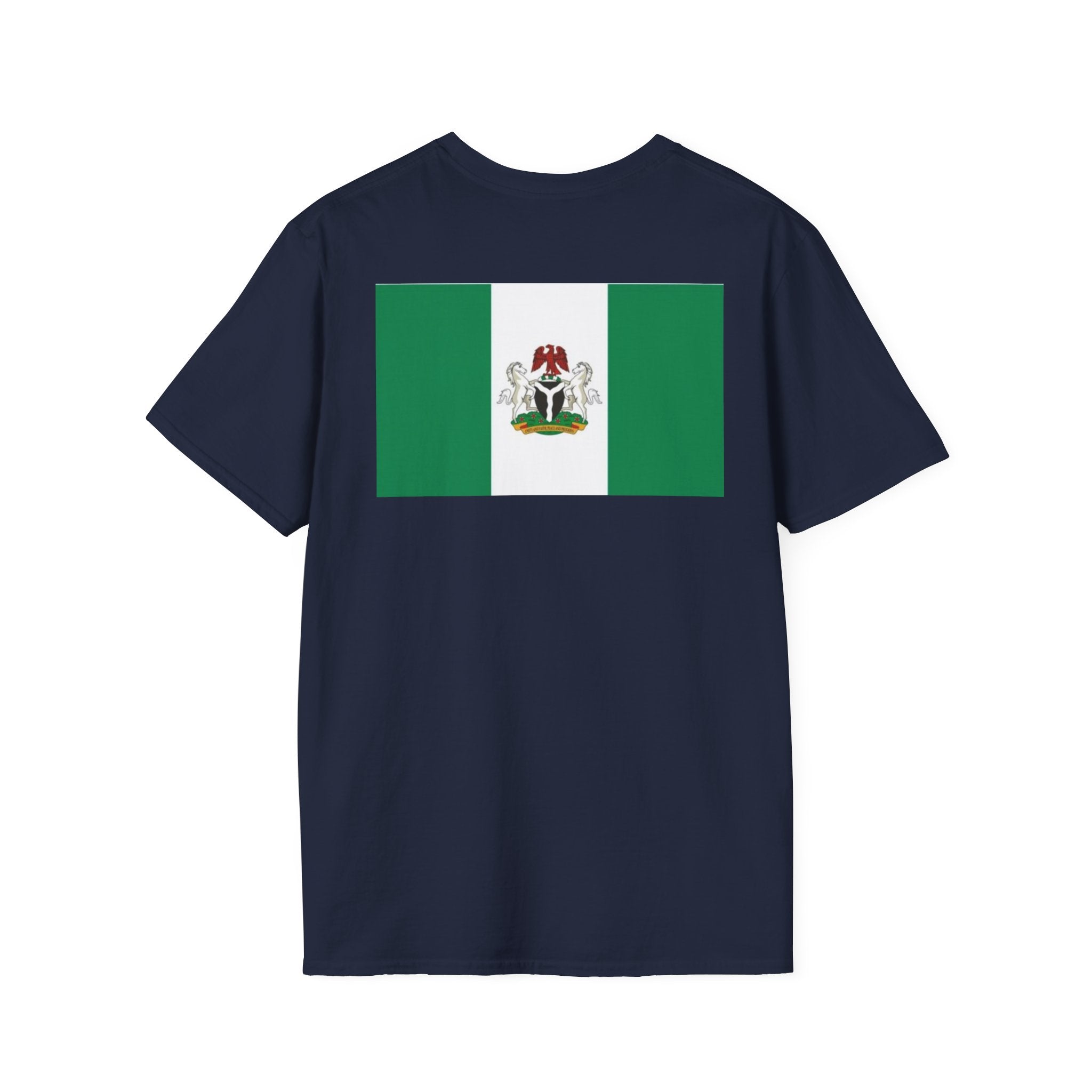 Nigeria Flag T-Shirt — Nigerian Crest Chest & Back Tee