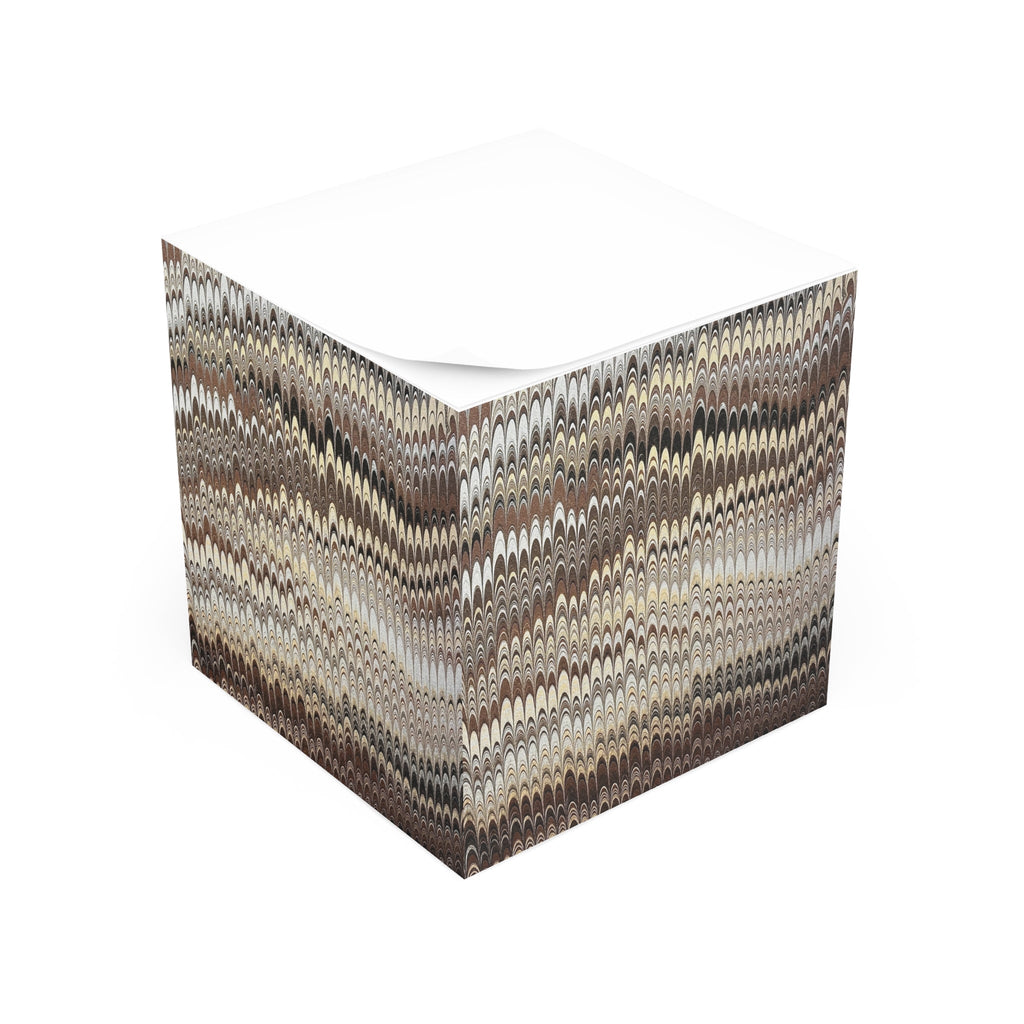 Italian Marbled Neutral Note Cube – Decorative Note Block