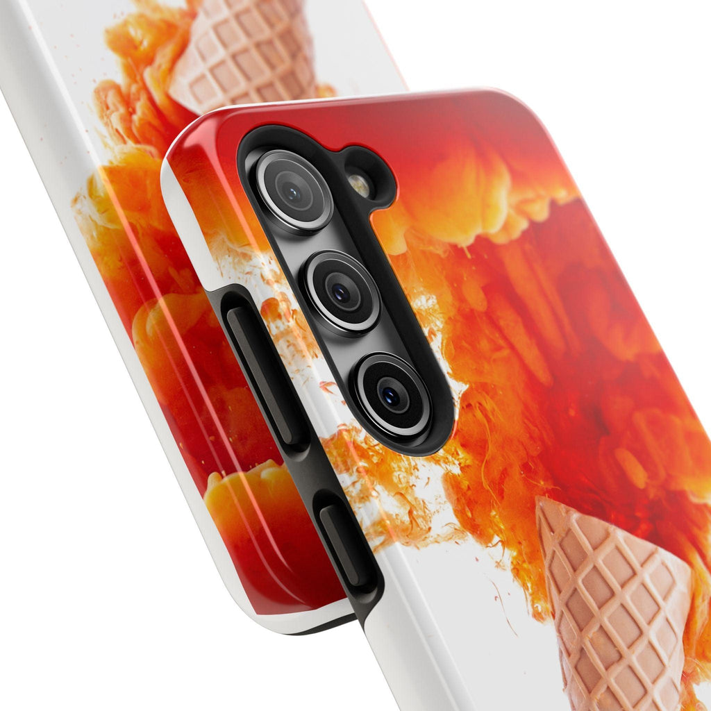 Ice Cream With Flame Of Colors Tough Phone Cases