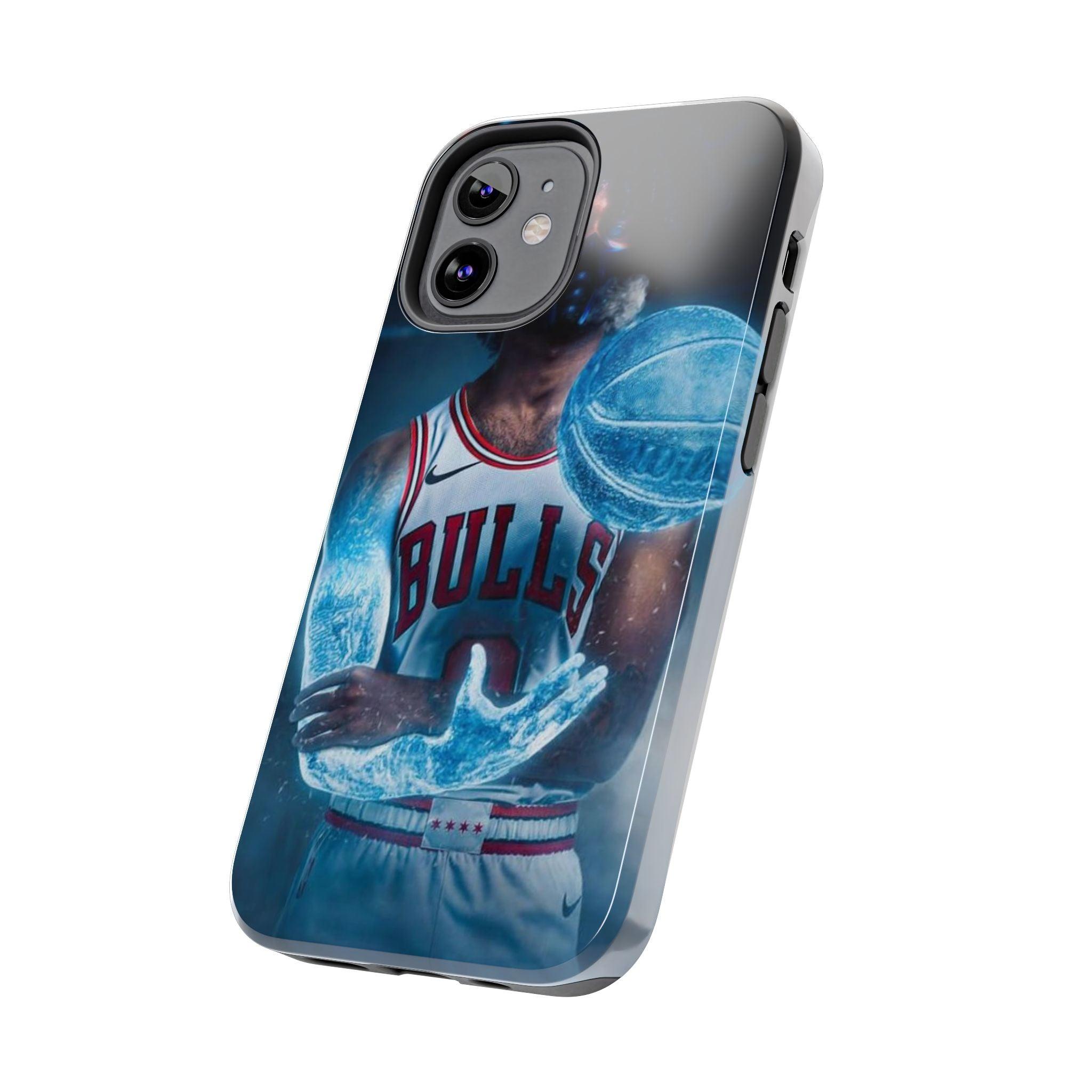 Coby White Chicago Bulls NBA Basketball Printed Tough Phone Case for iPhone & Samsung Galaxy - Dynamic Player Action Design