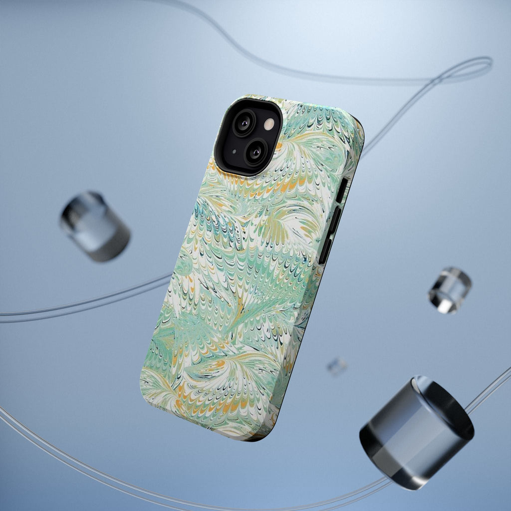 Mint Green Marbled Swirl Phone Case - Dual Layer