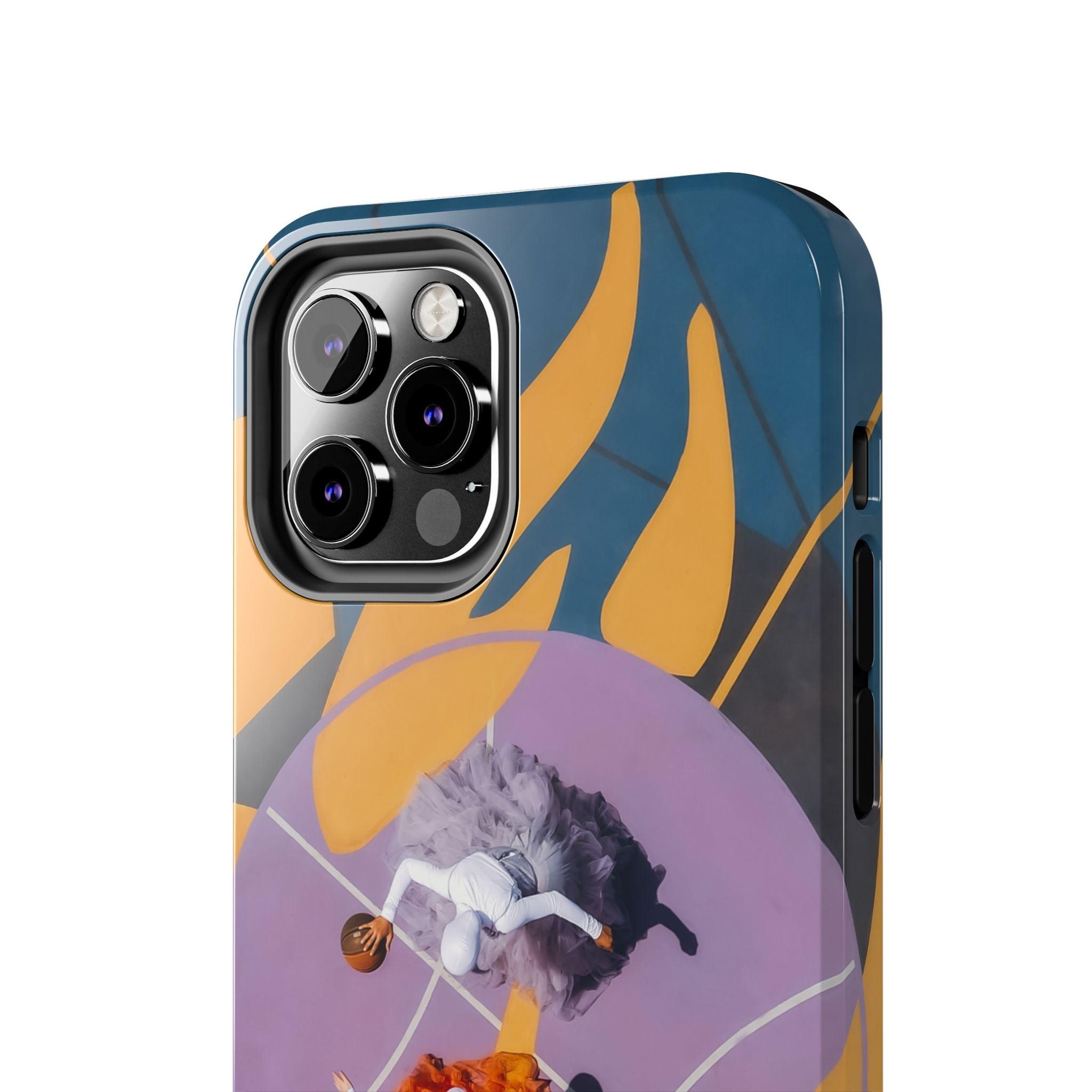 Two Womens Play basket ball Tough Phone Cases