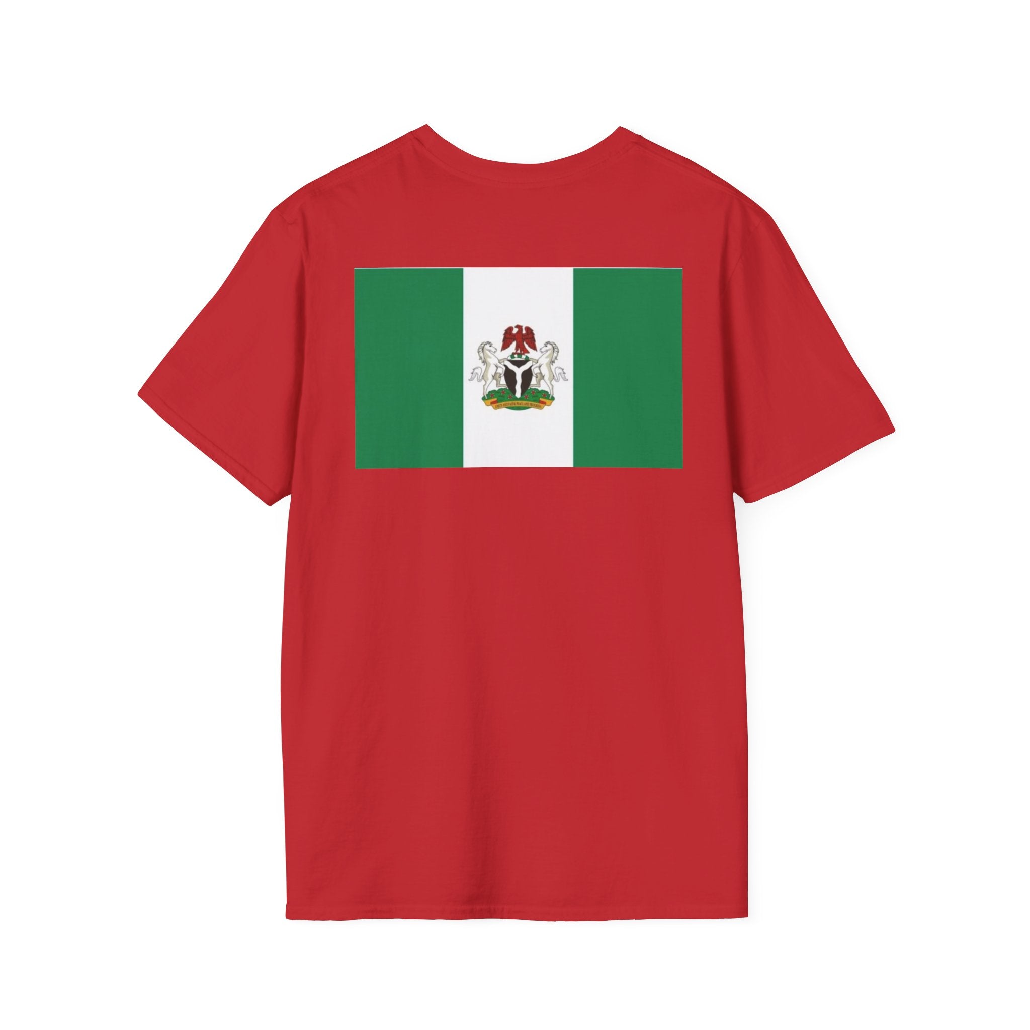 Nigeria Flag T-Shirt — Nigerian Crest Chest & Back Tee
