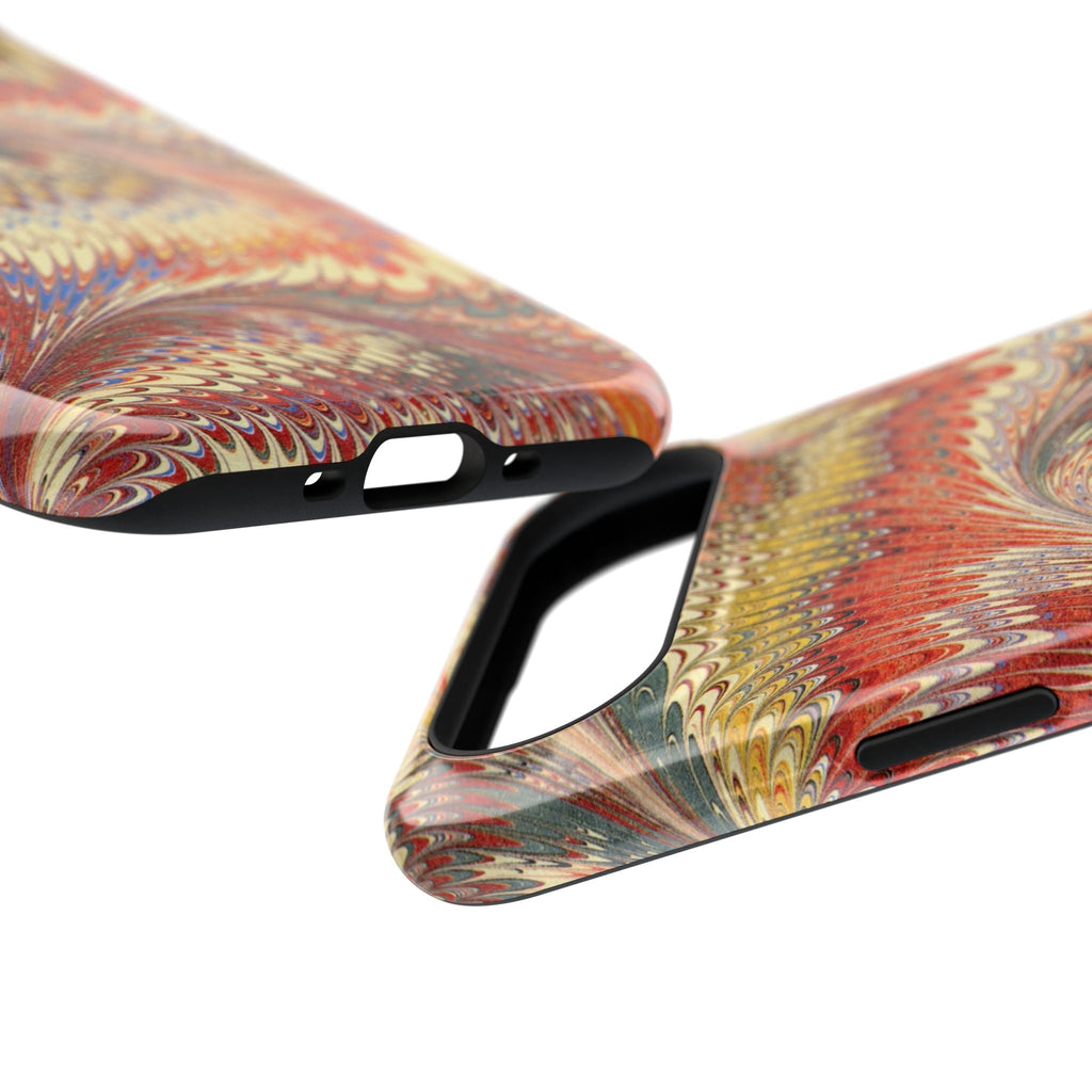 Rust and Gold Italian Vintage Marble Design Durable Phone Case for Apple + Samsung