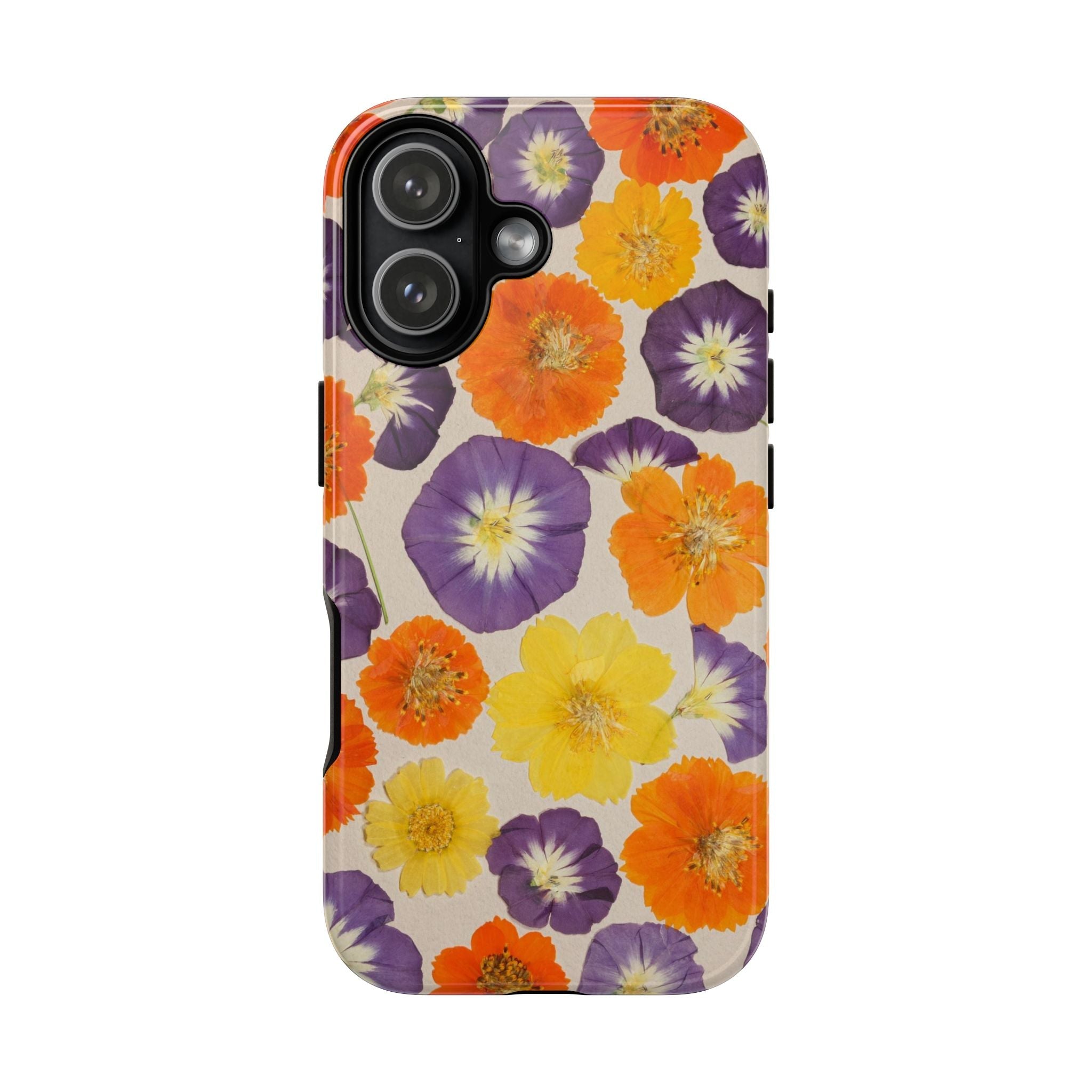 Orange, Purple, +Yellow Floral - Dual Layer Phone Cases