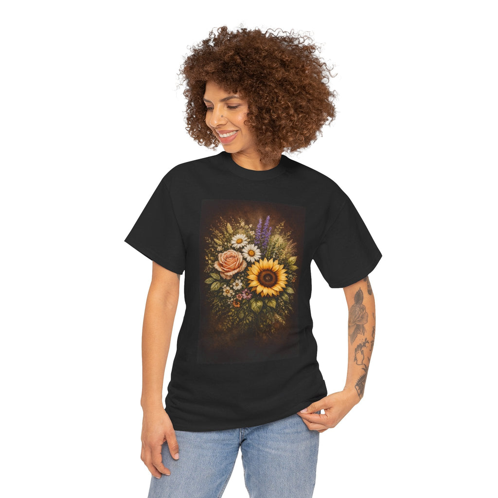 Sunflower Bouquet Tee — Vintage Floral Graphic T-Shirt