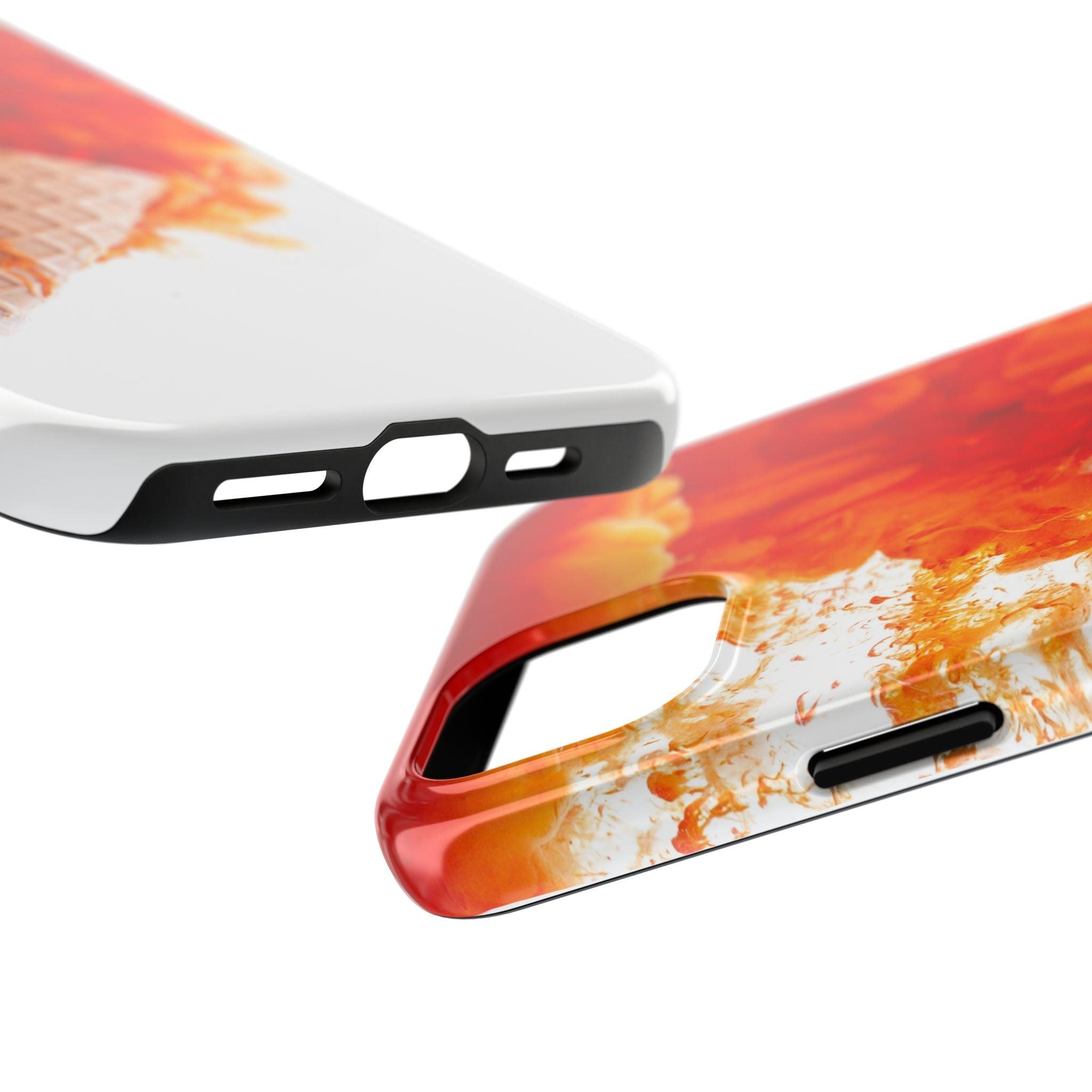 Ice Cream With Flame Of Colors Tough Phone Cases
