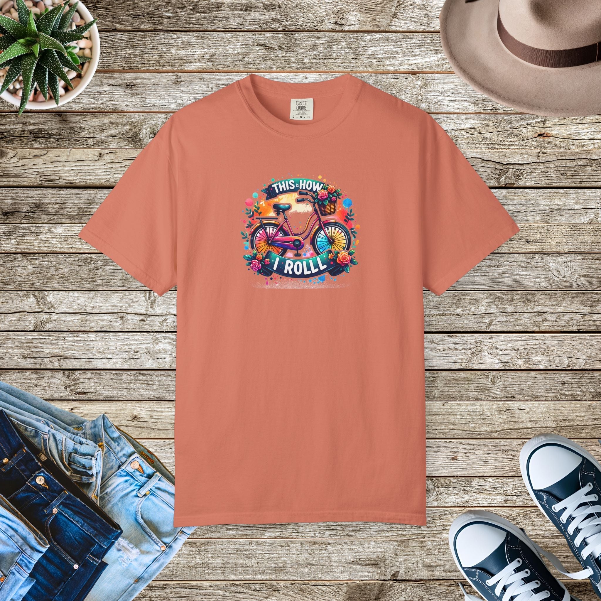 This Is How I Roll Bicycle Tee - Comfort Colors - DipaliZ