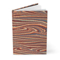 Vintage Italian Marble Hardcover Journal — Burgundy, Brown & Green Matte Notebook