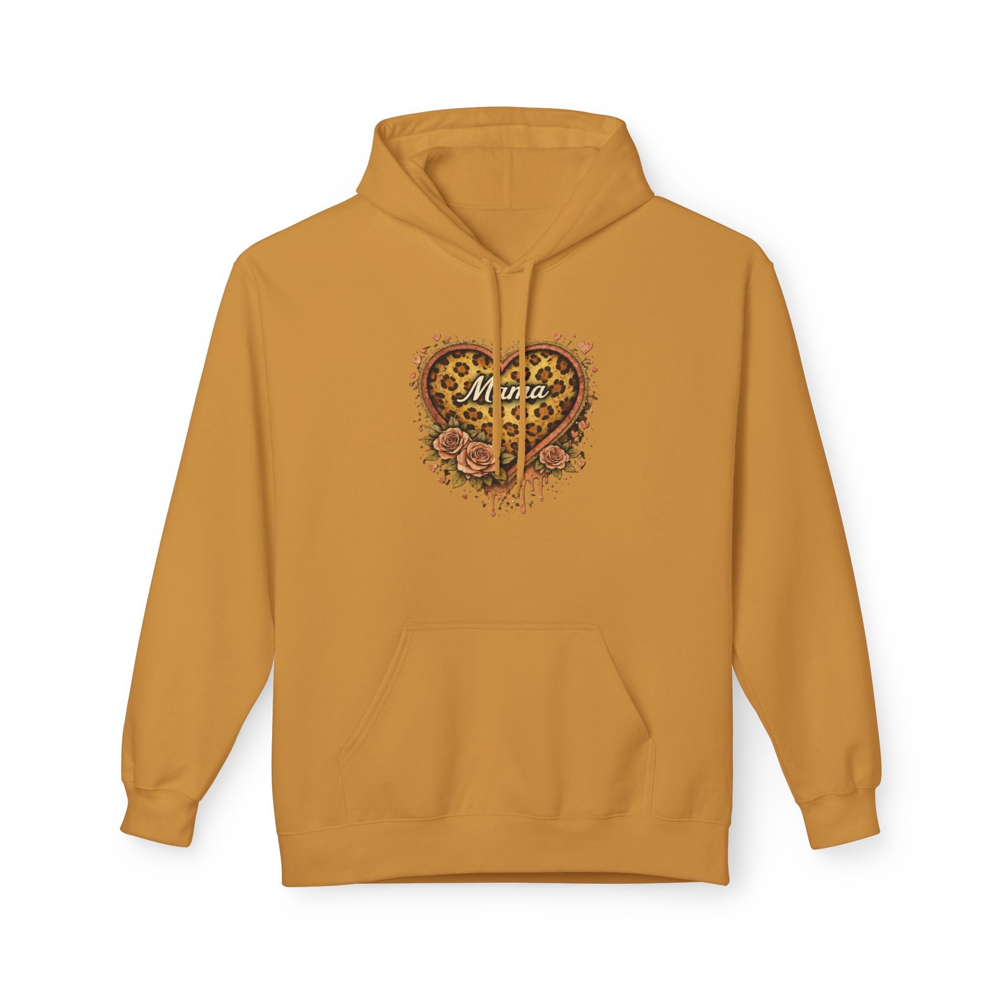 Leopard Heart Hoodie — Floral Animal Print Pullover