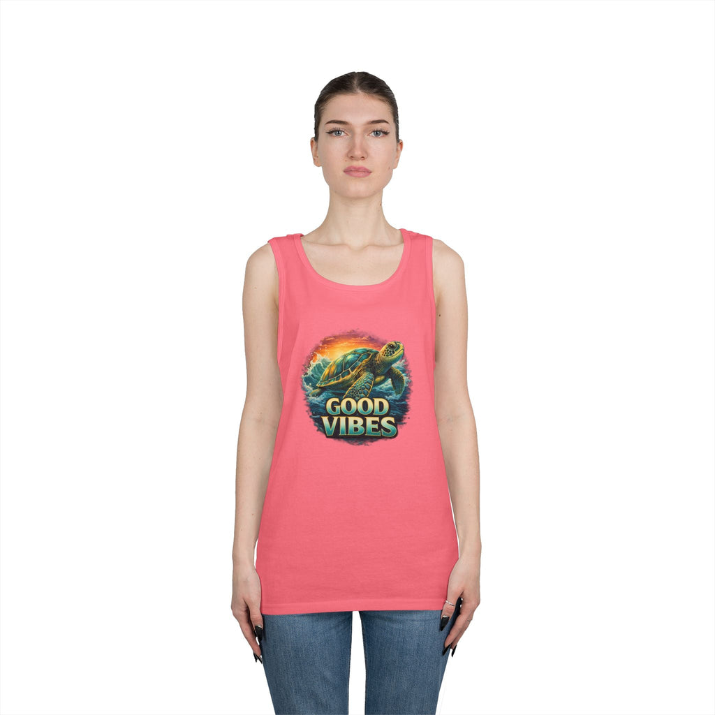 Good Vibes Turtle Tank — Surf-Inspired Beach Vacation Tank Top