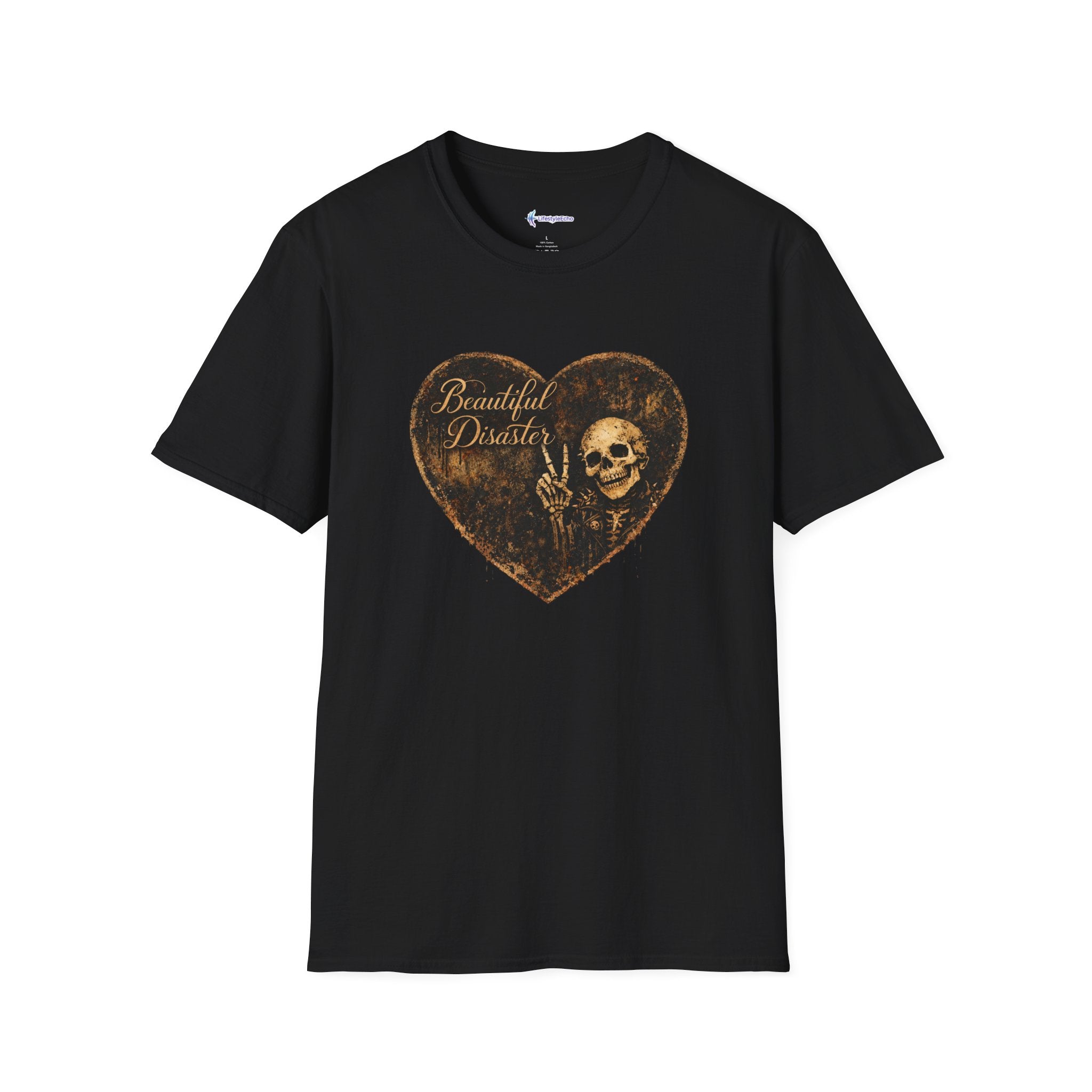 Beautiful Disaster Heart T-Shirt — Heart Graphic 'Beautiful Disaster' Tee