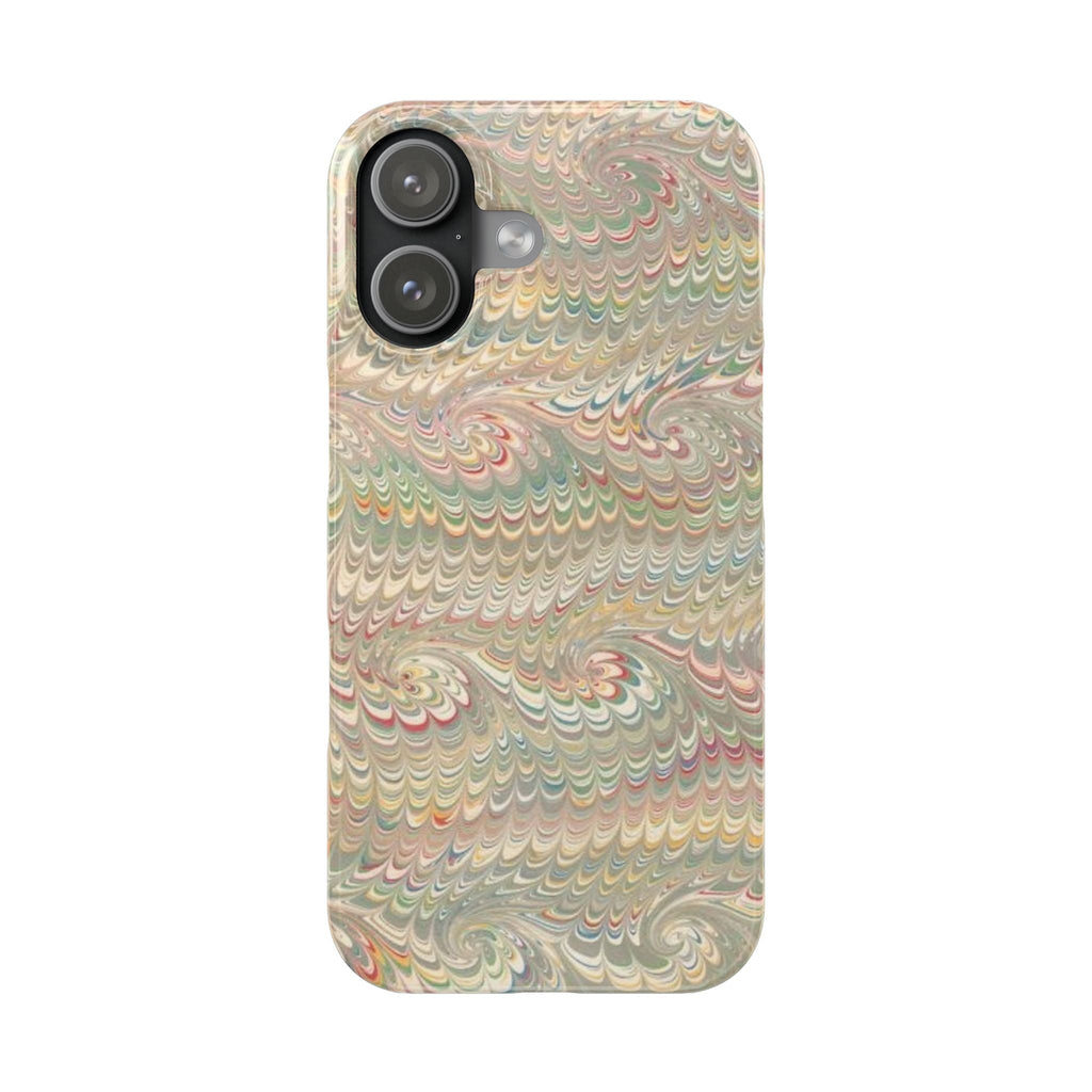 Marbled Feather Phone Case