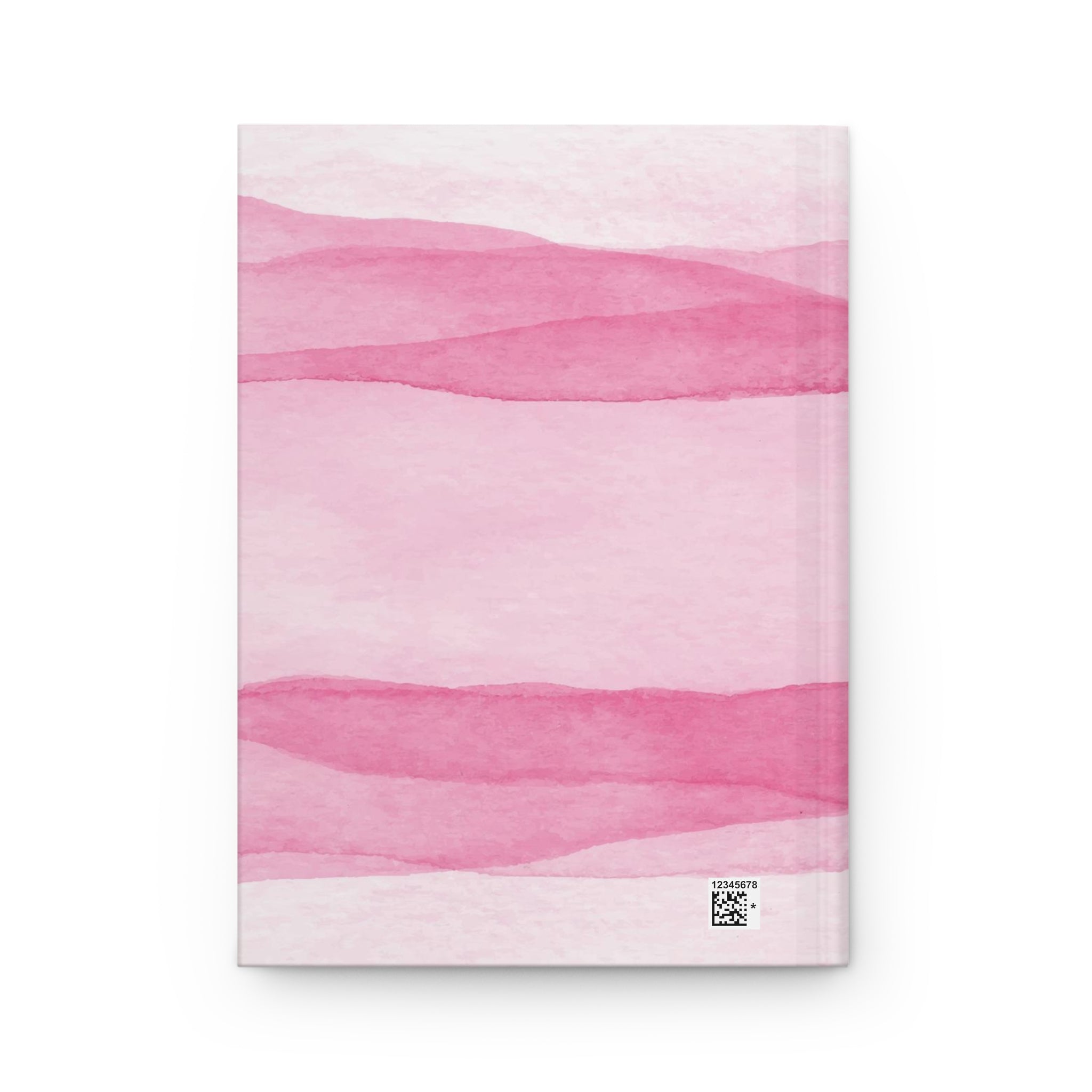 Pink Watercolor Waves Hardcover Journal -  Lined Notebook for Journaling, Planning & Gifts