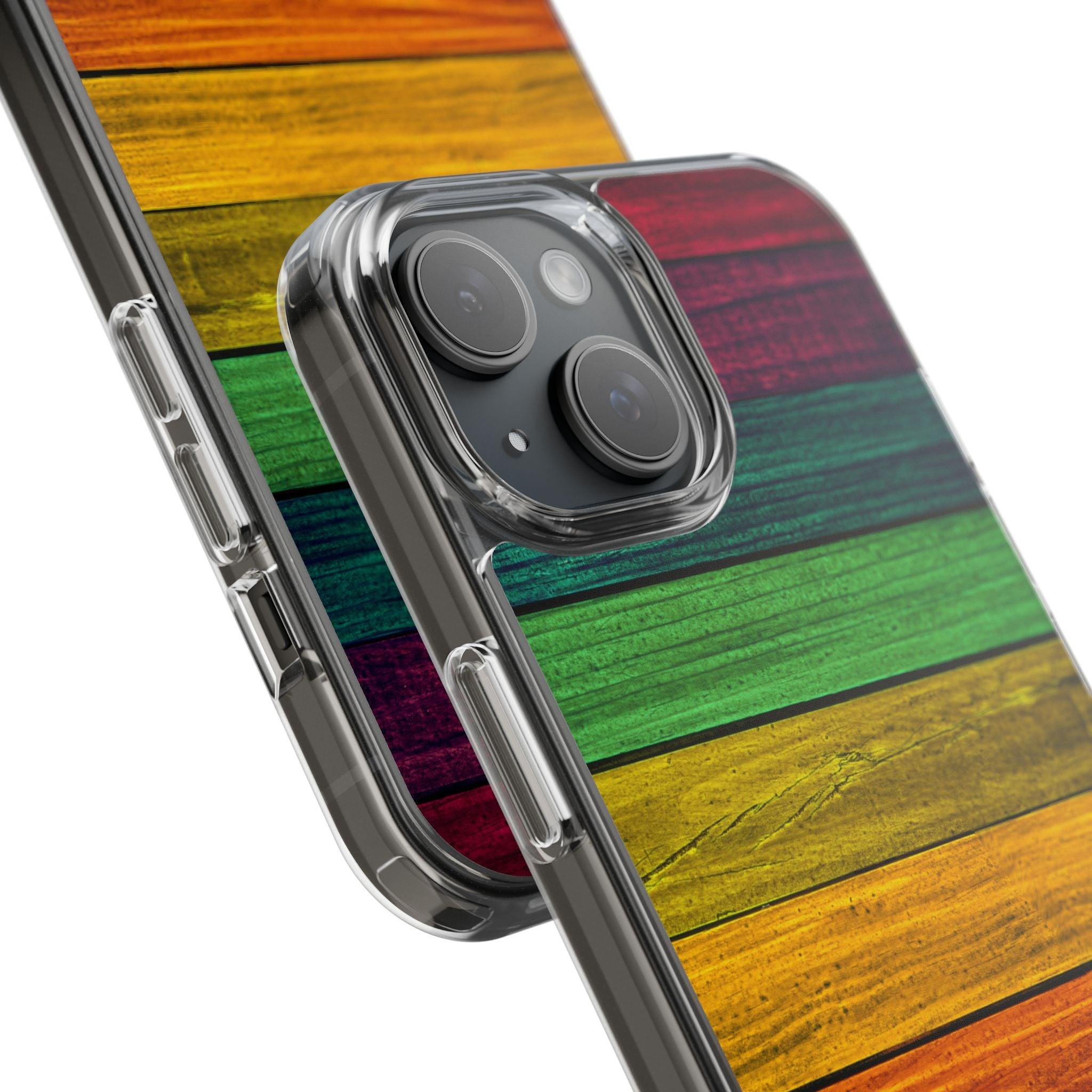 Rainbow On Woods Clear Cases