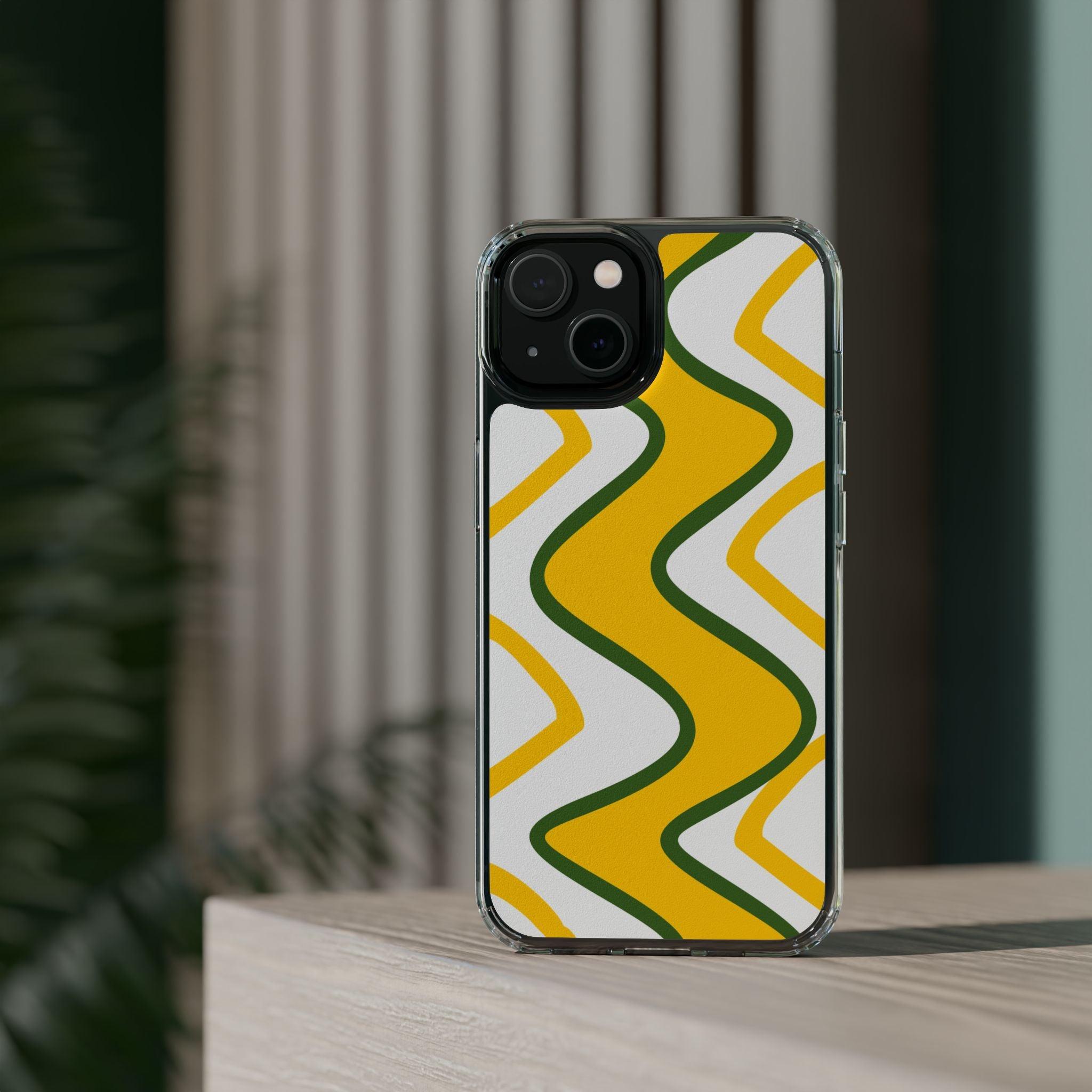 Bright Yellow Abstract With Shape Clear Cases