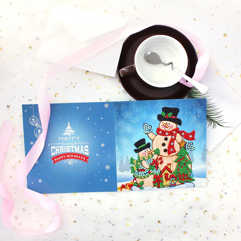 Shaped Diamond Greeting Card Christmas Card DIY