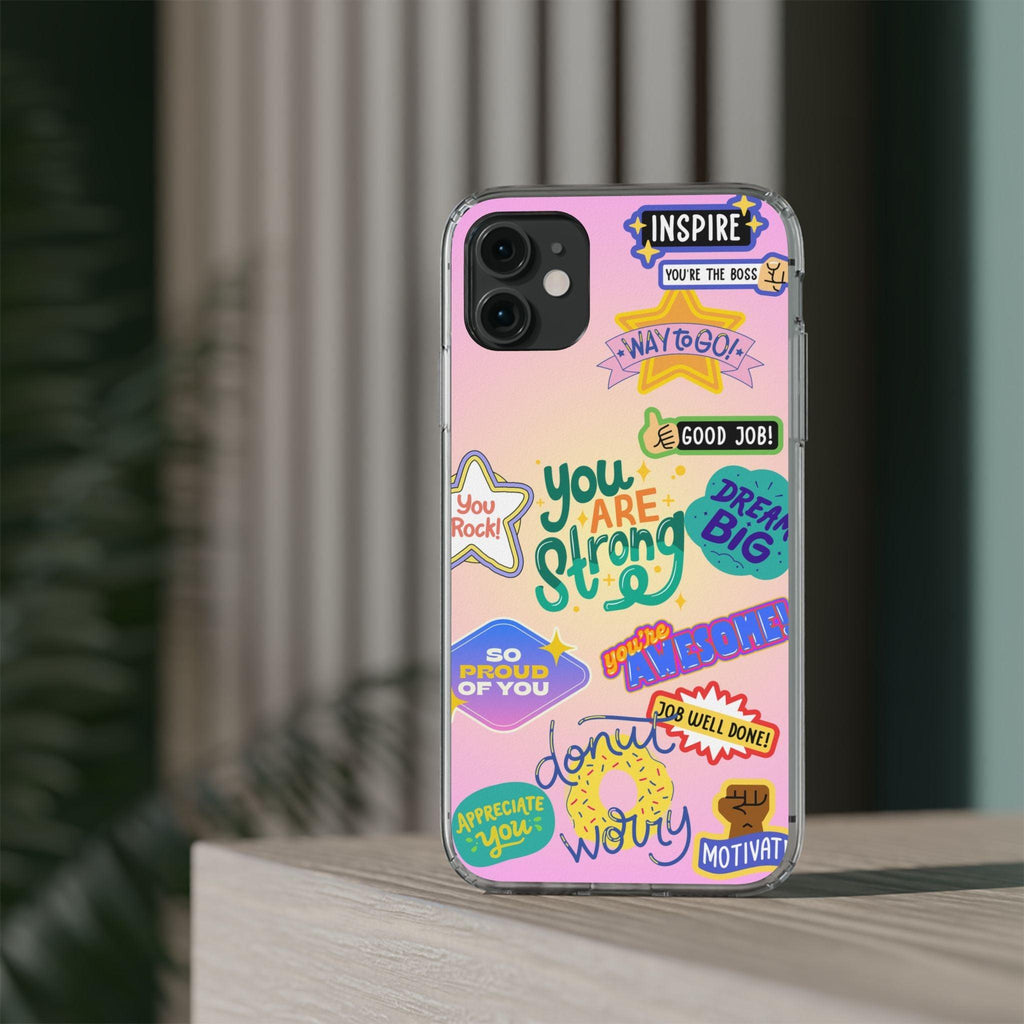 Motivational Stickers Clear Case