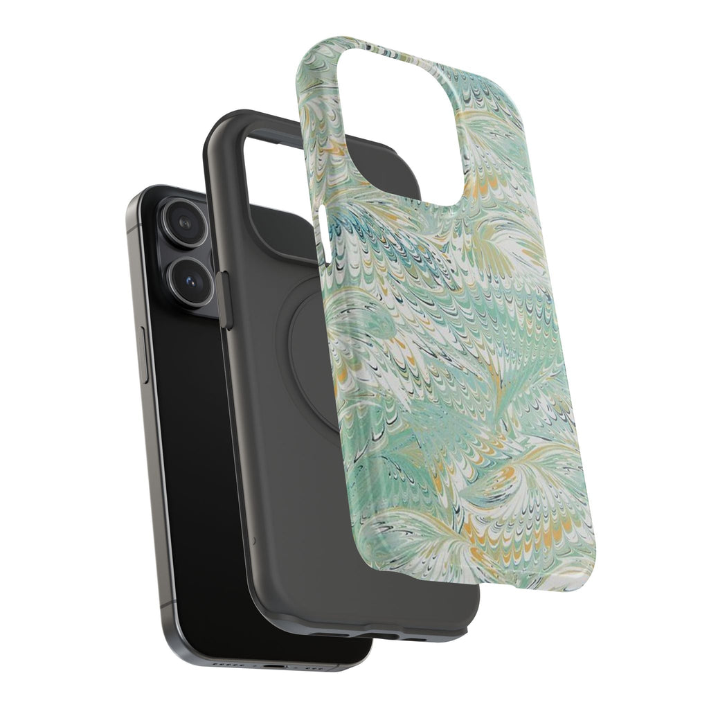 Mint Green Marbled Swirl Phone Case - Dual Layer