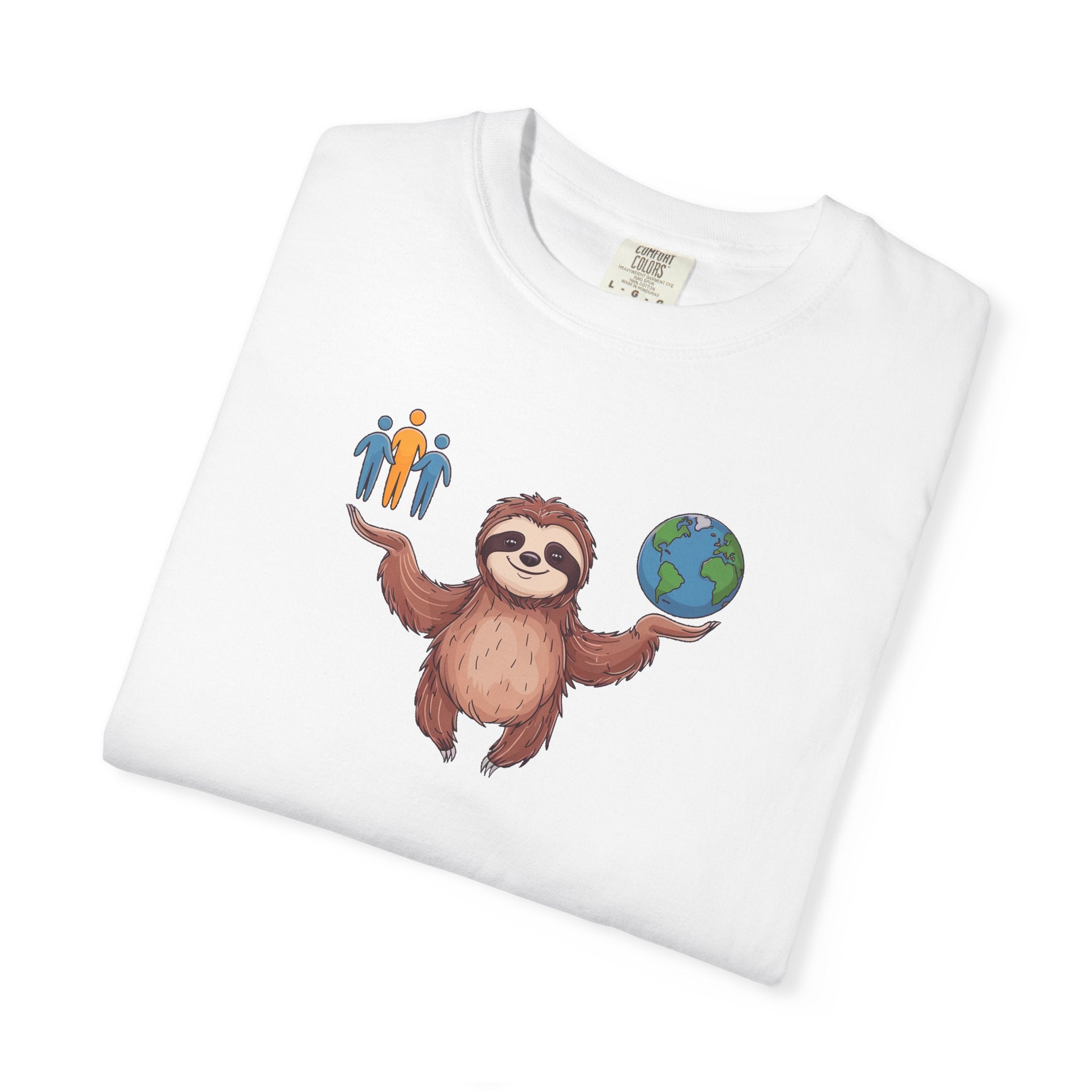 Sloth World Environment Comfort Colors Tee - Garment Dyed - DipaliZ
