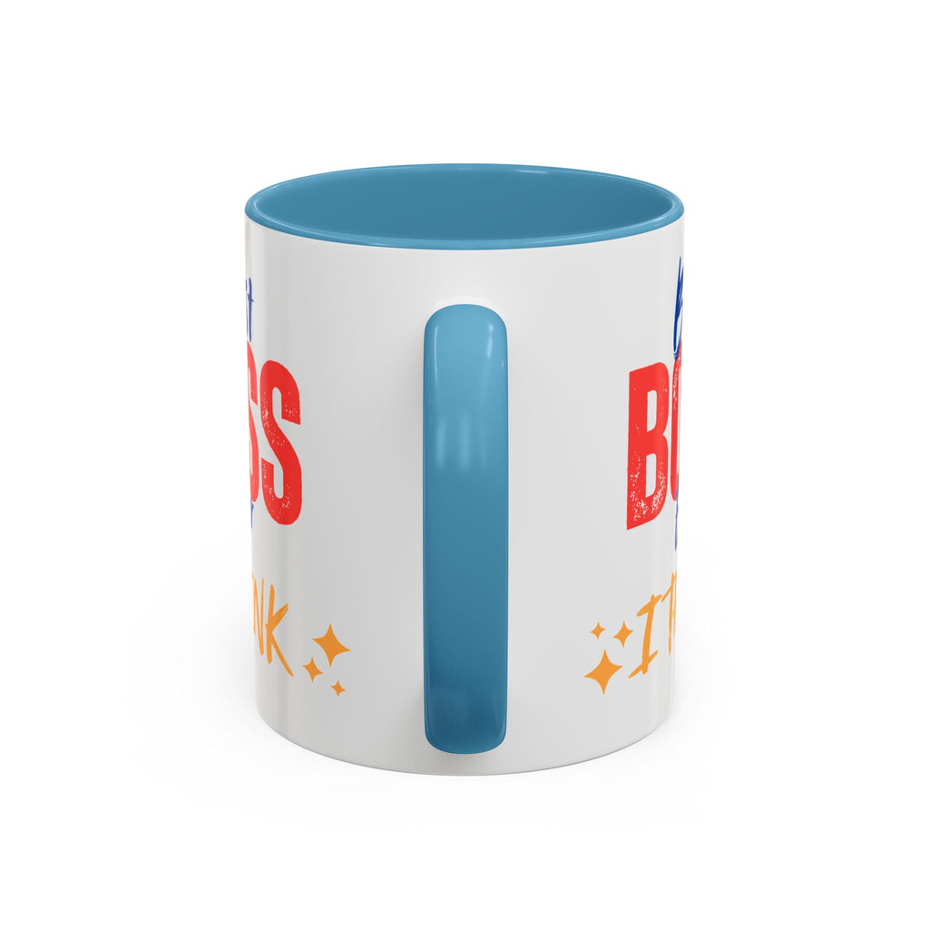 Best Boss Ever Accent Coffee Mug - Perfect Gift for Boss's Day, Office Decor, Motivational Drinkware, Fun Coffee Cup