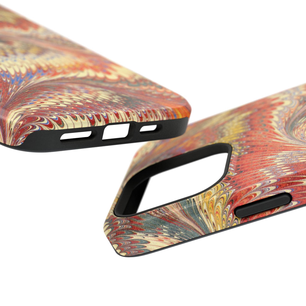 Rust and Gold Italian Vintage Marble Design Durable Phone Case for Apple + Samsung