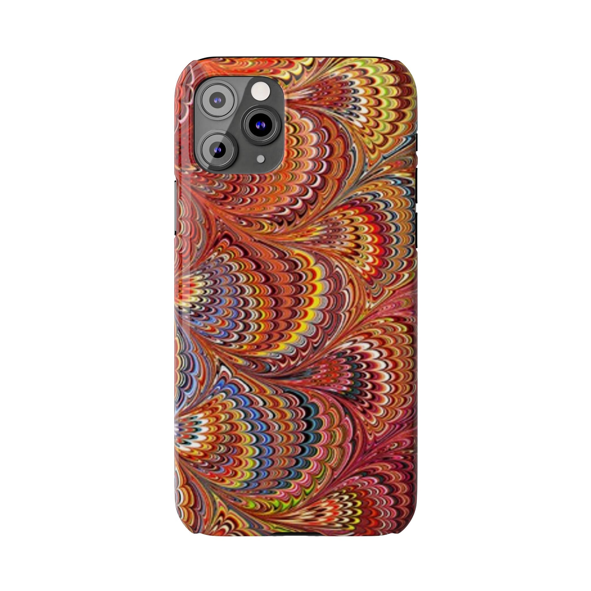 Italian Marbled Design, Red and Blue Pallet