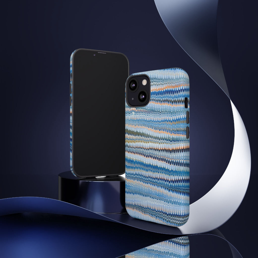 Blue Marbled Phone Cases iPhone 16 + Samsung + Apple + Google