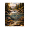 Scenic Trout Stream Matte Poster — Mountain River Landscape Wall Art