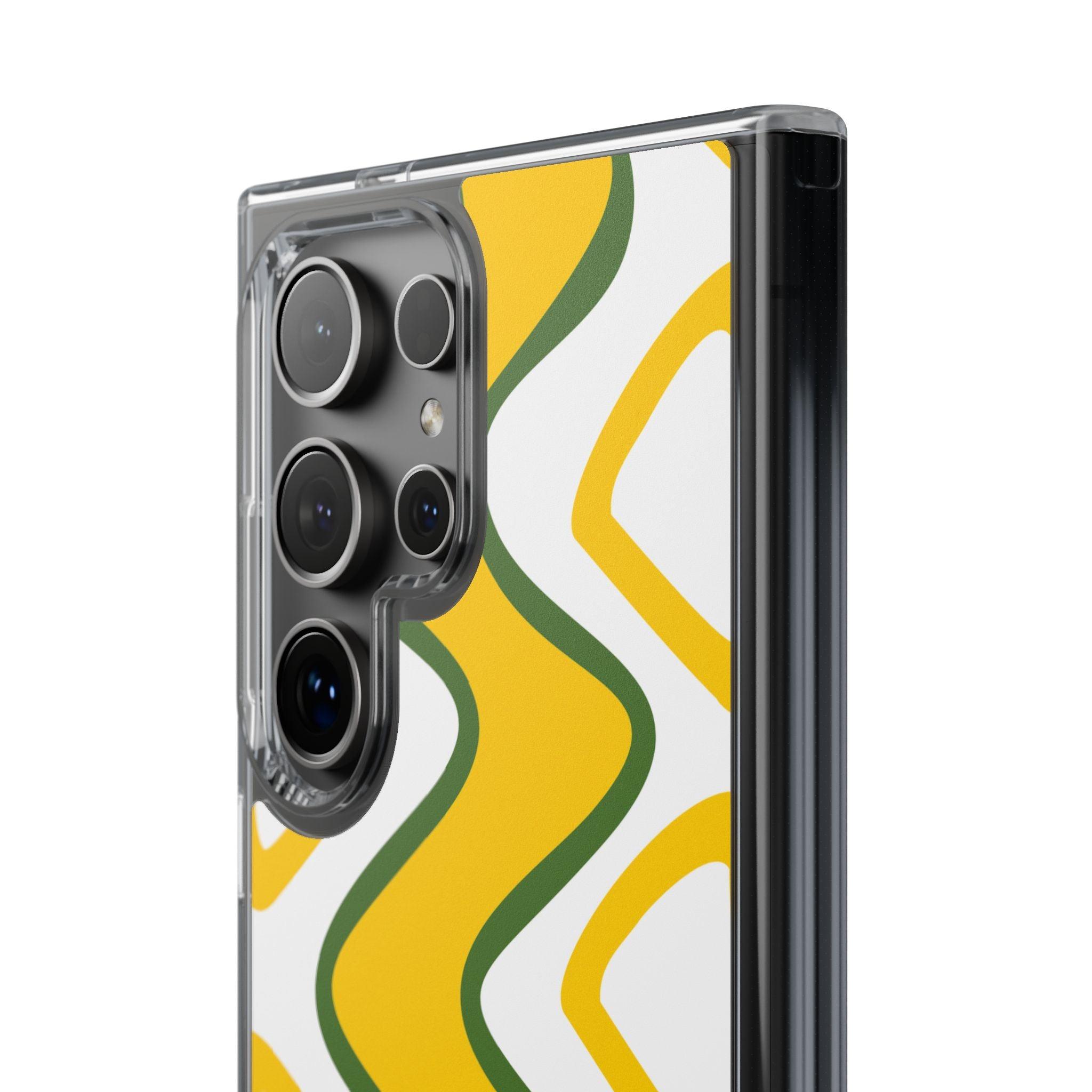 Bright Yellow Abstract With Shape Clear Cases