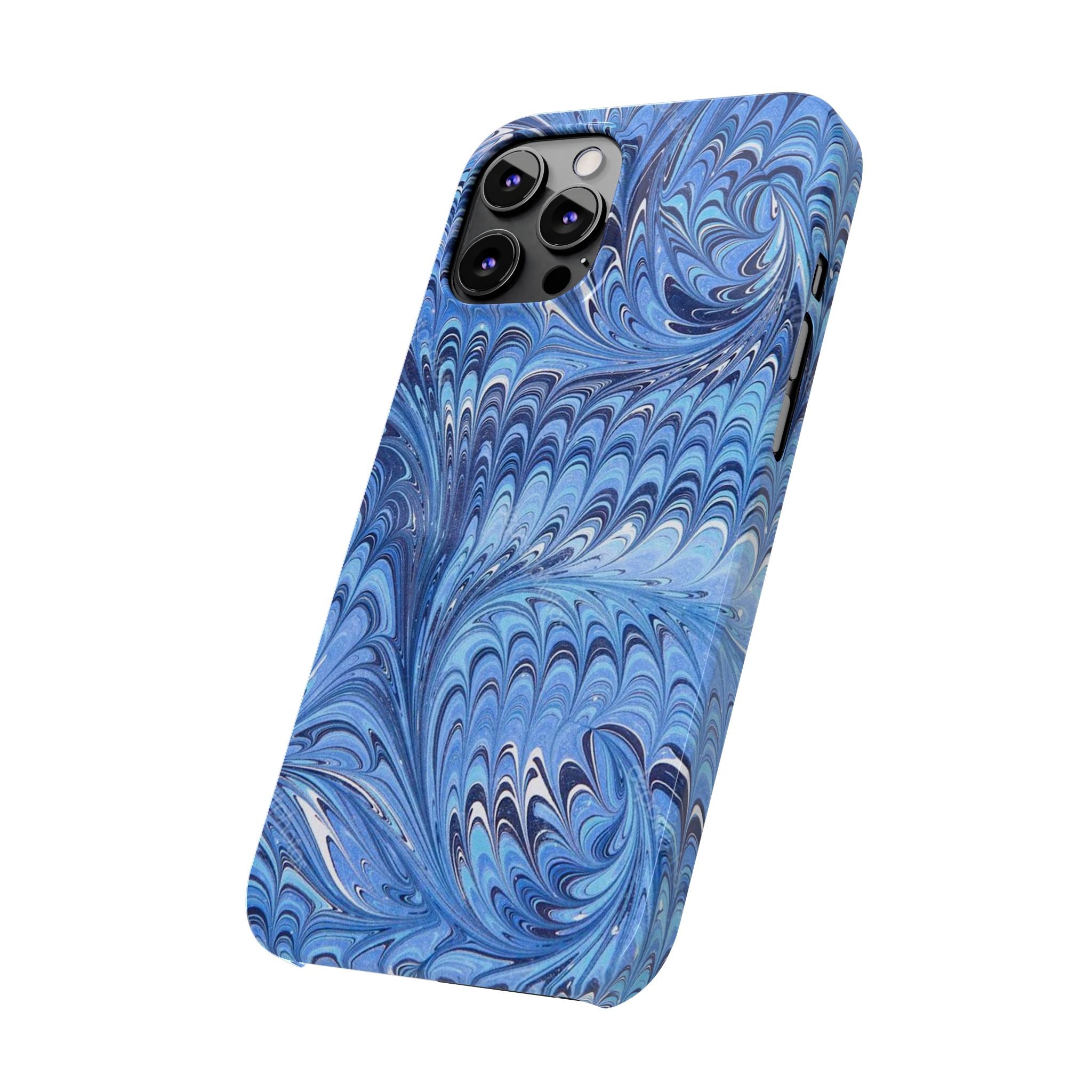 Deep Blue Italian Marbled Design Pallet Phone Case