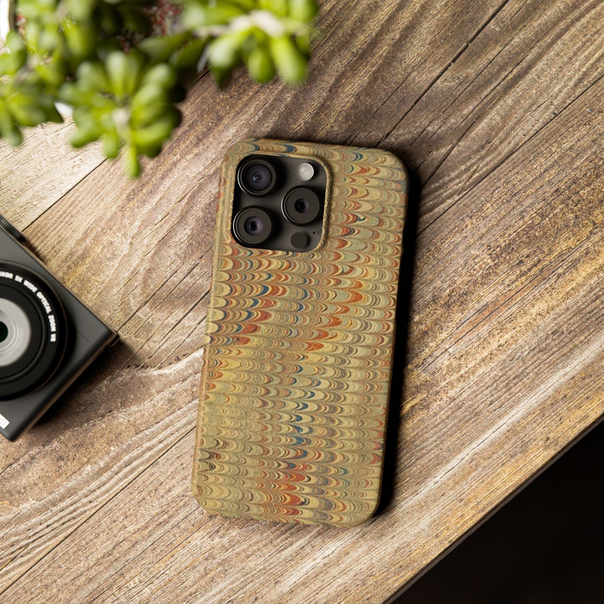 Phone Cases - Golden Fall Neutrals Italian Marbled Design, Gift for Art Lovers, Customizable and Stylish