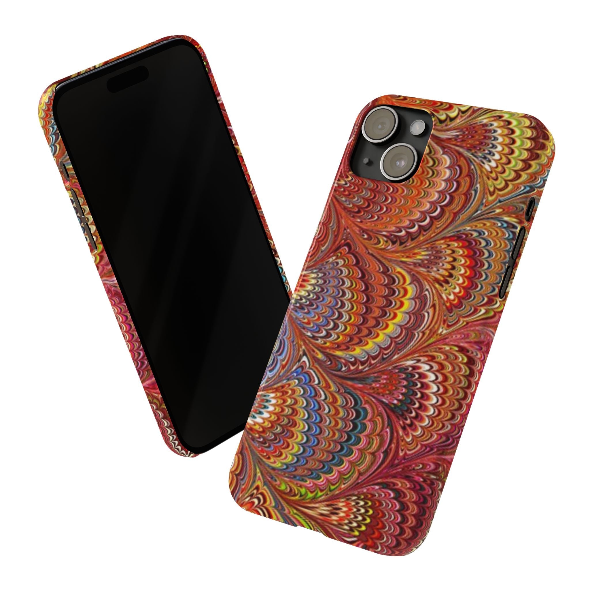 Italian Marbled Design, Red and Blue Pallet