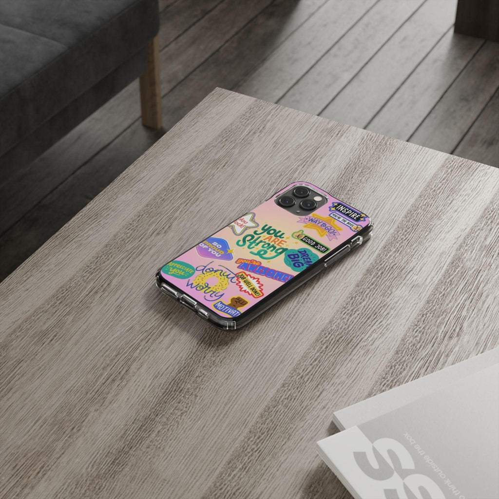 Motivational Stickers Clear Case