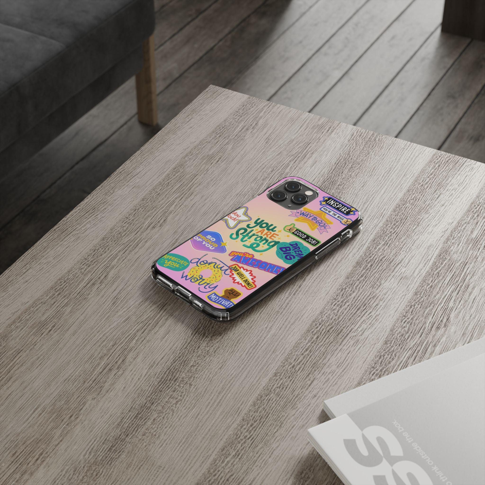 Motivational Stickers Clear Case
