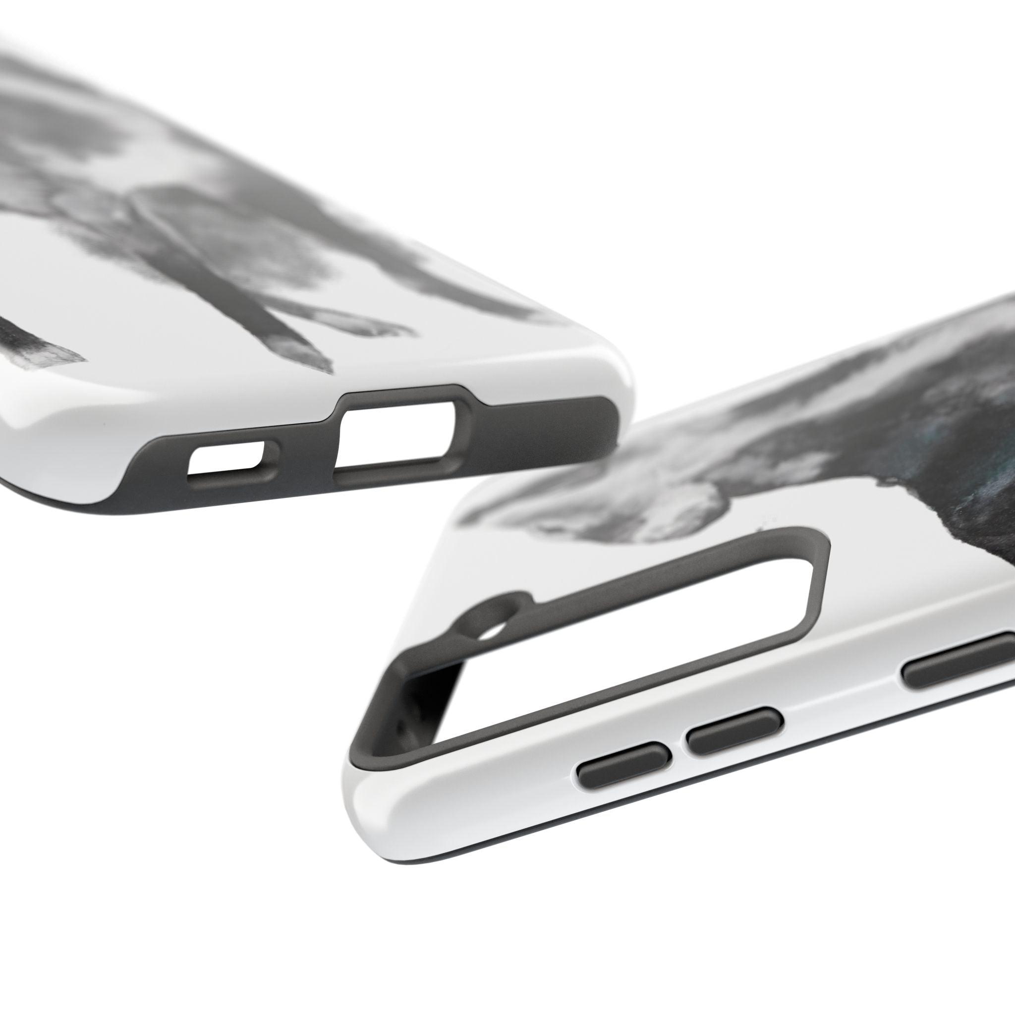 Black and White Dog Printed Tough Phone Cases