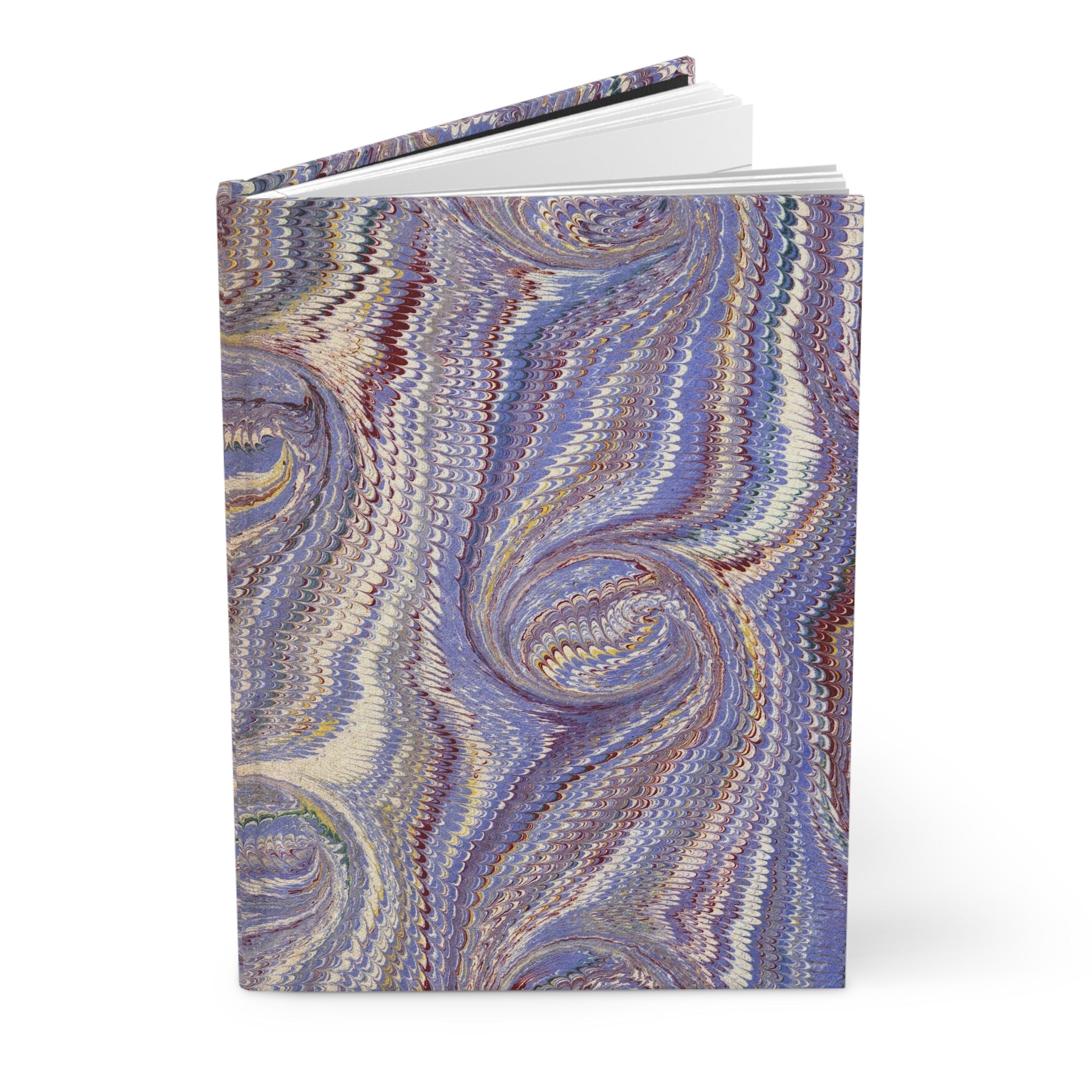 Italian Marbled Hardcover Journal, Lavender Purple Matte Lined Paper Diary Notebook, Stationery Gift for Writers, Travelers, Students,