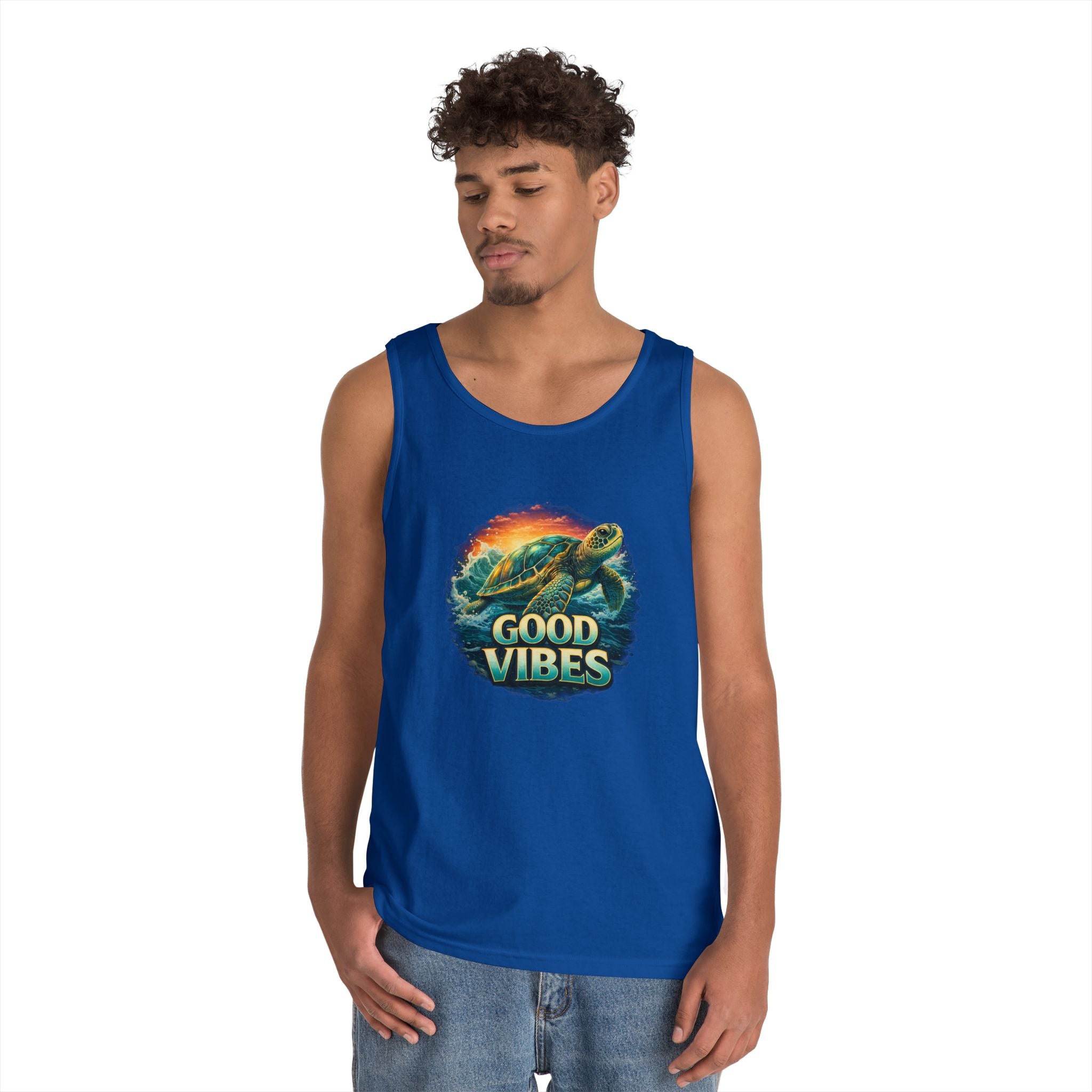 Good Vibes Turtle Tank — Surf-Inspired Beach Vacation Tank Top